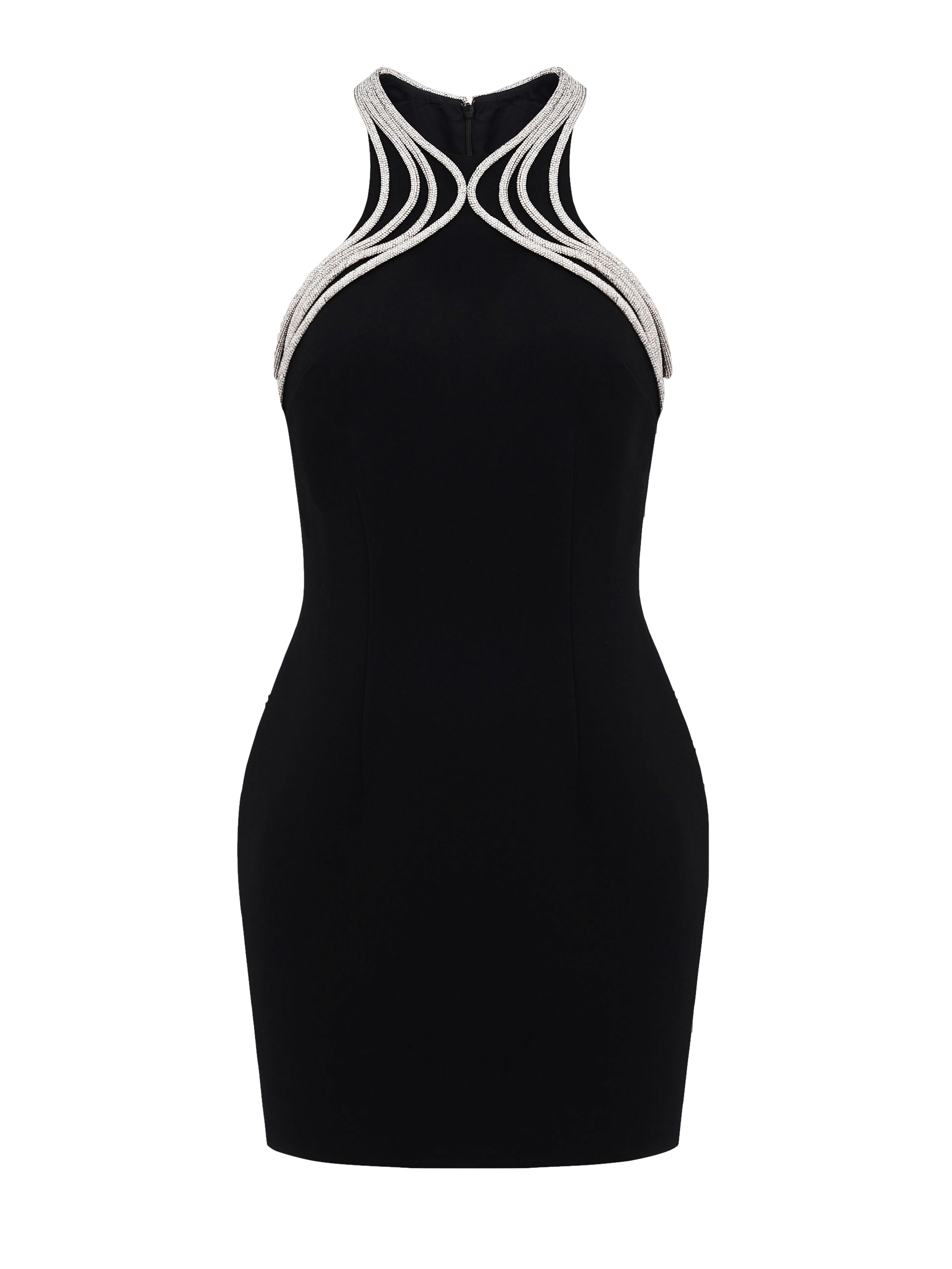 Black Embellished Slit Long Dress with 3/4 Sleeves – Trendy Divva