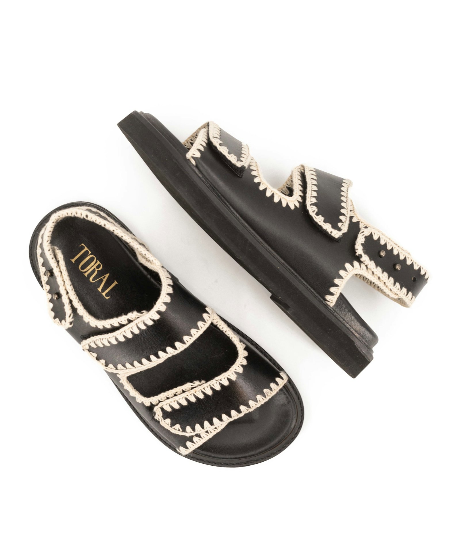 KRISTEN BLACK SANDALS made by Toral