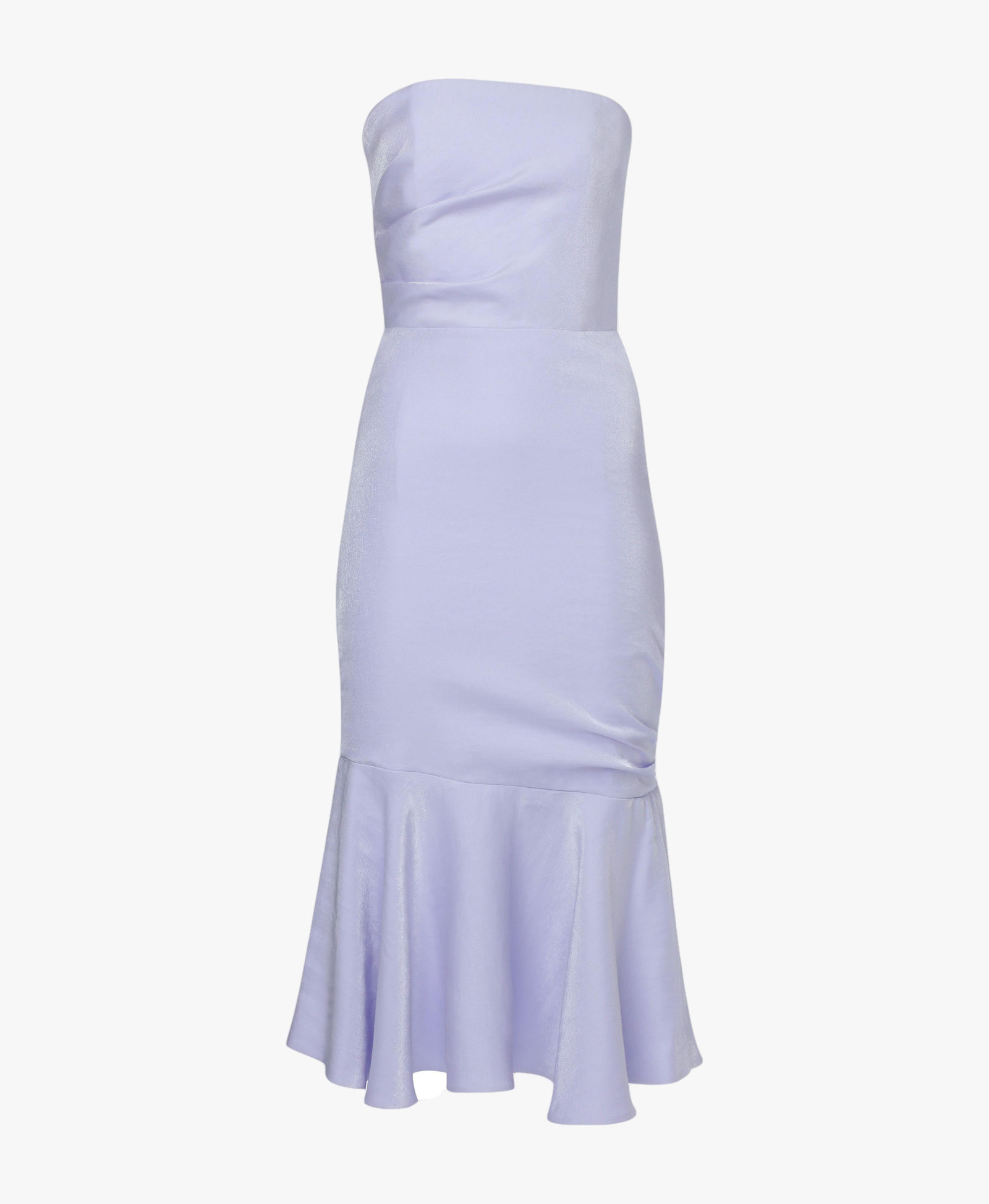 Noa Strapless Dress in Lilac made by Nazli Ceren