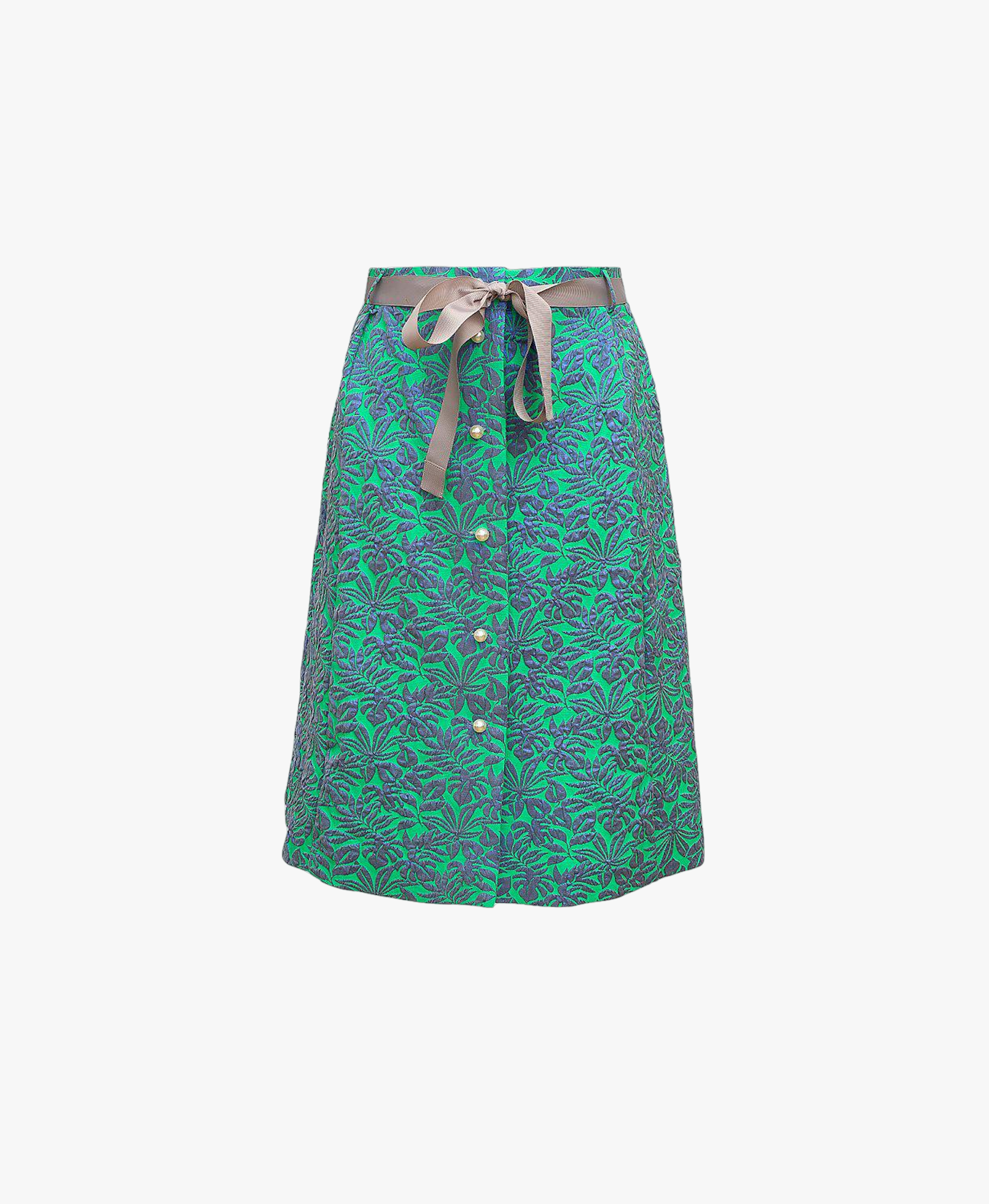 Multicolor skirt with pearl buttons made by ANDREEVA