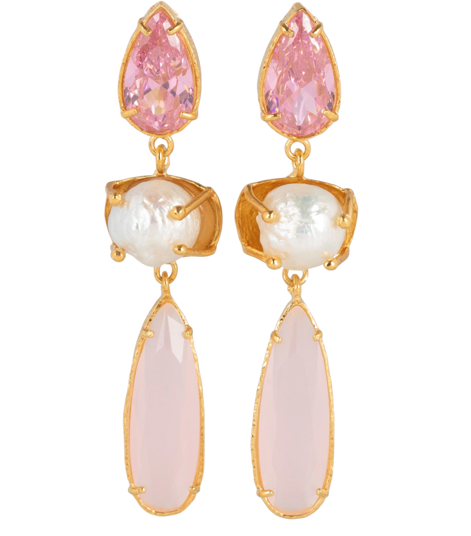 Christie Nicolaides Giuseppina Earrings Pale Pink