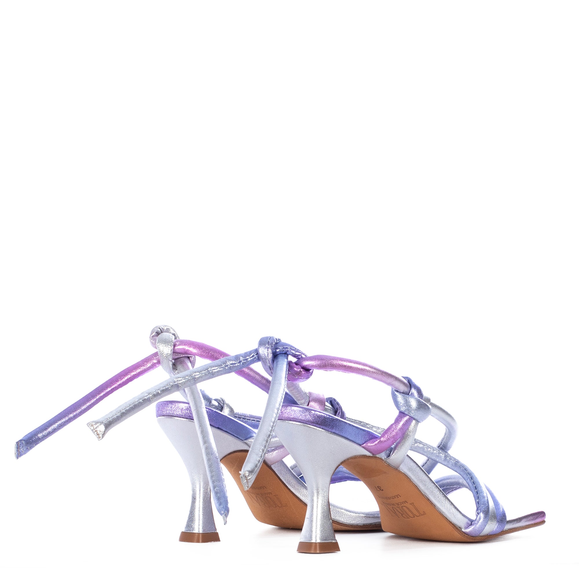 Shop MAUVE DEGRADE LEATHER STRAPPY SANDALS from Toral at Seezona Seezona