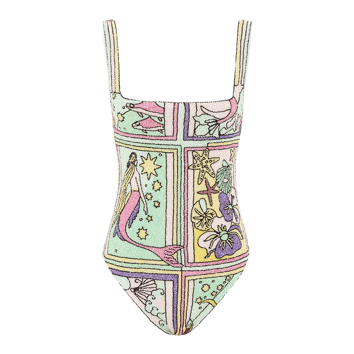 Oceanus Swimwear Talia Swimsuit In Multi Color