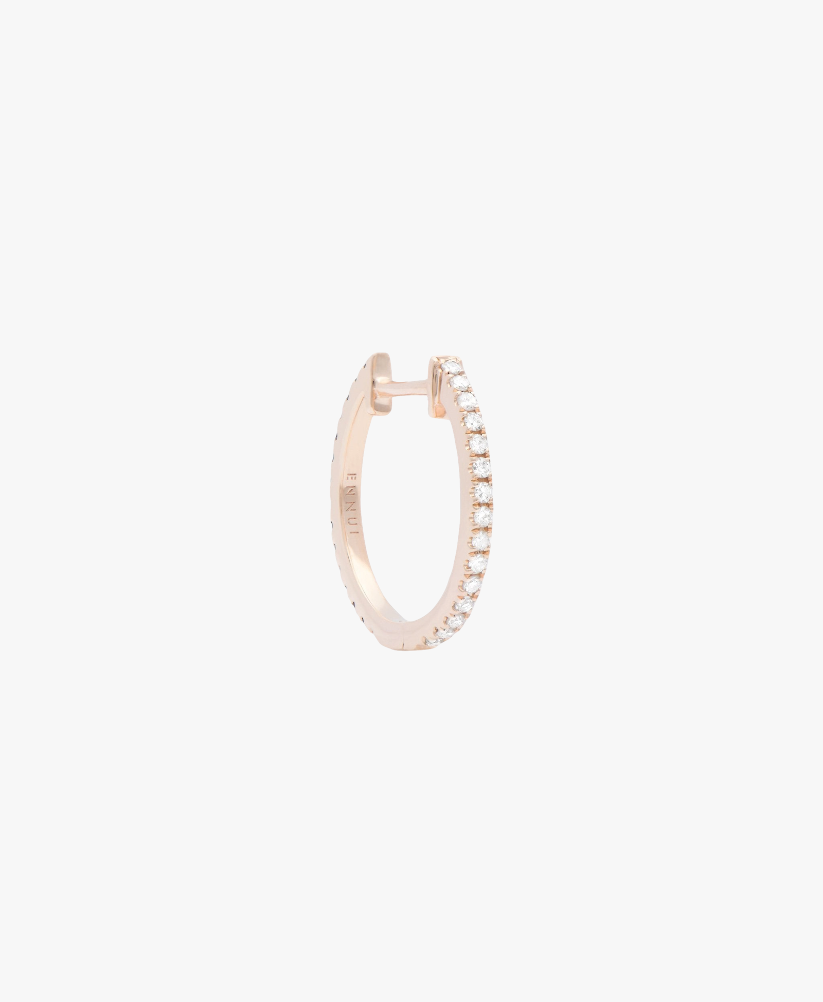 HOOP BLACK/WHITE DIAMOND & ROSE GOLD - 14mm made by ENNUI