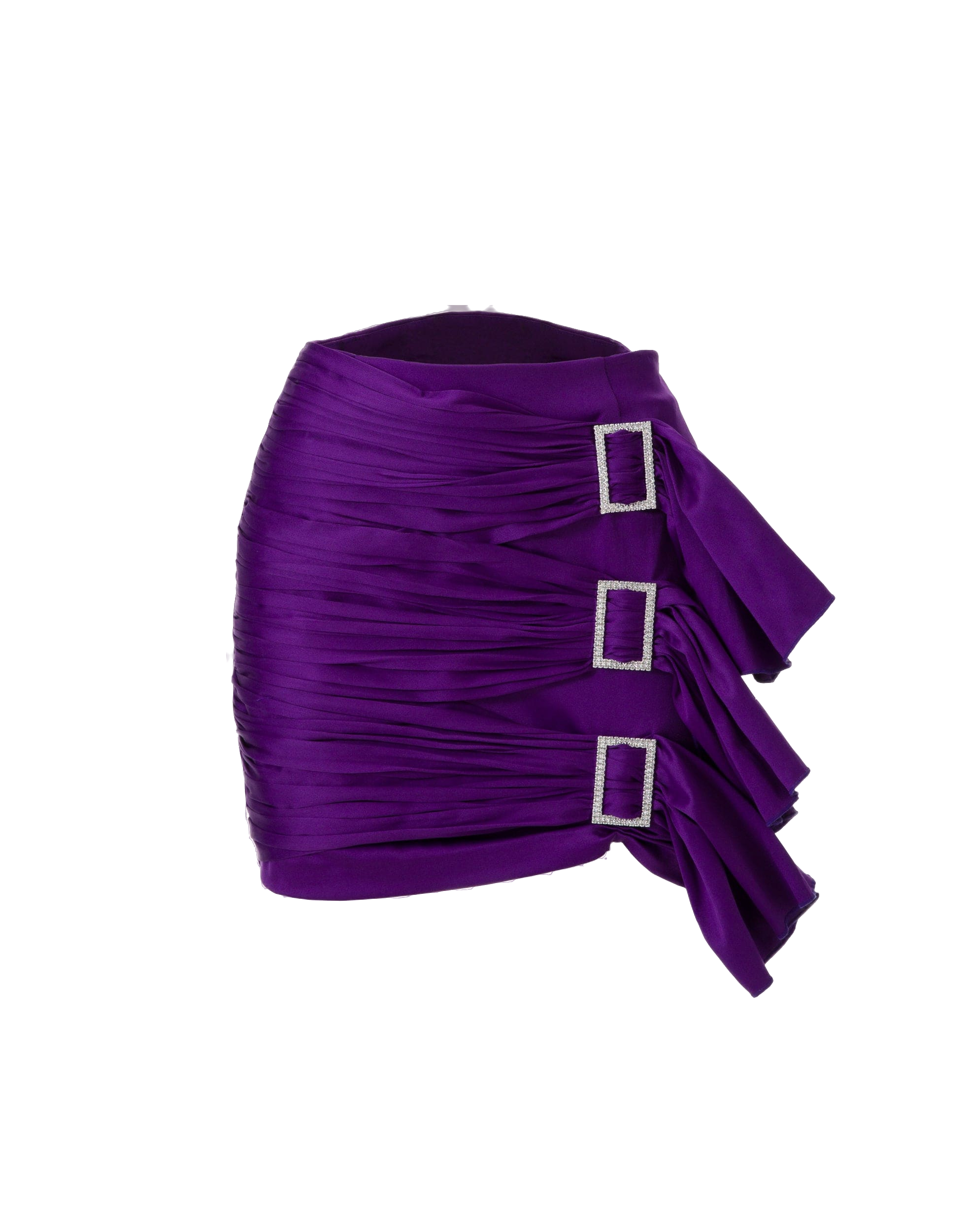 Shop Skrt Purple Crystal Embellished Mini Skirt