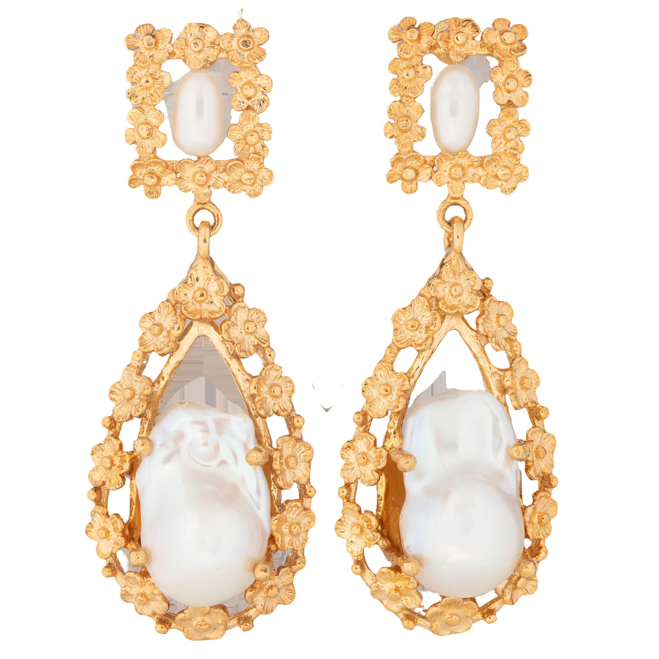 Christie Nicolaides Giselle Earrings Pearl In Gold