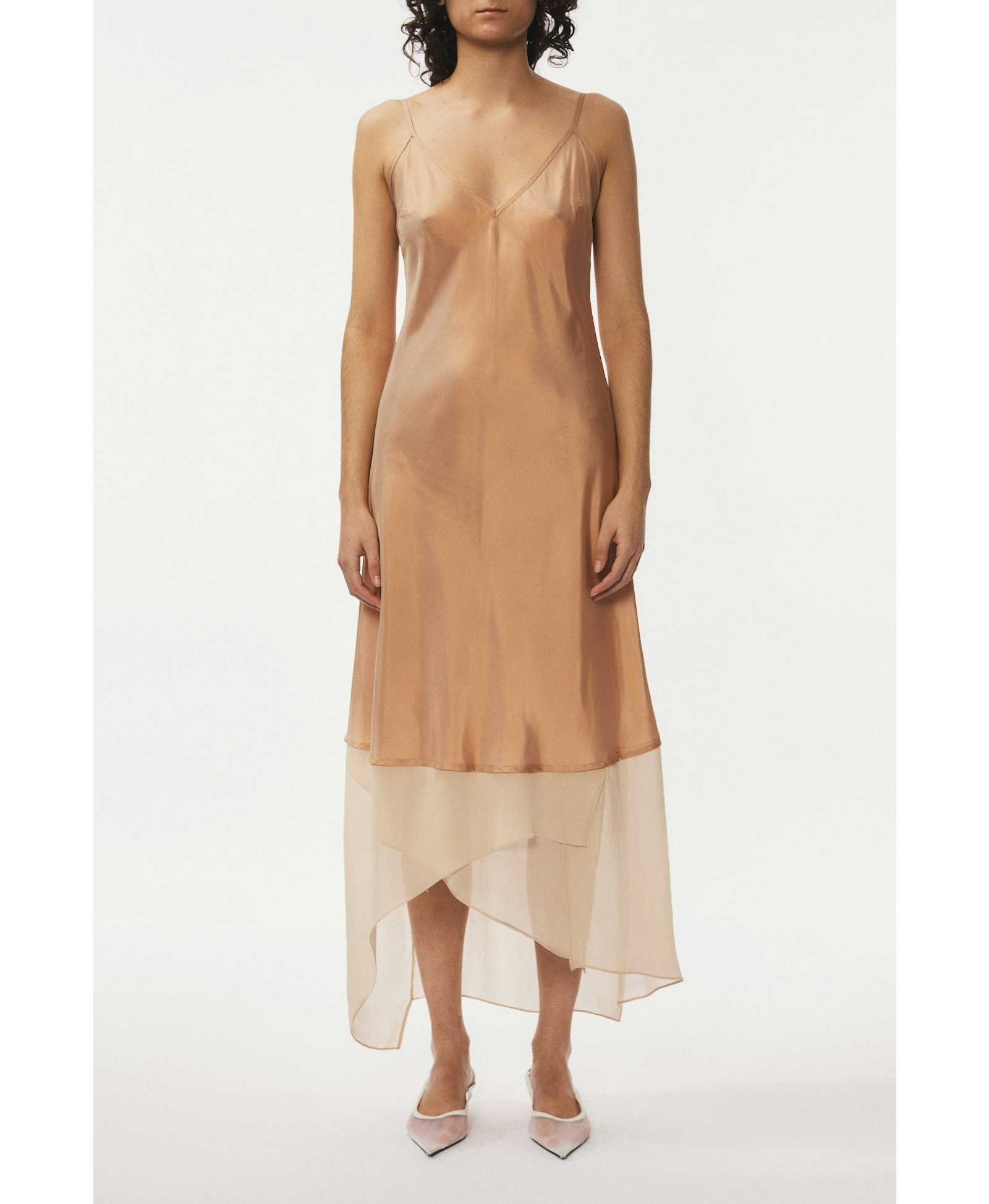 Strap Dress Elongated - Beige made by Gemme Collective