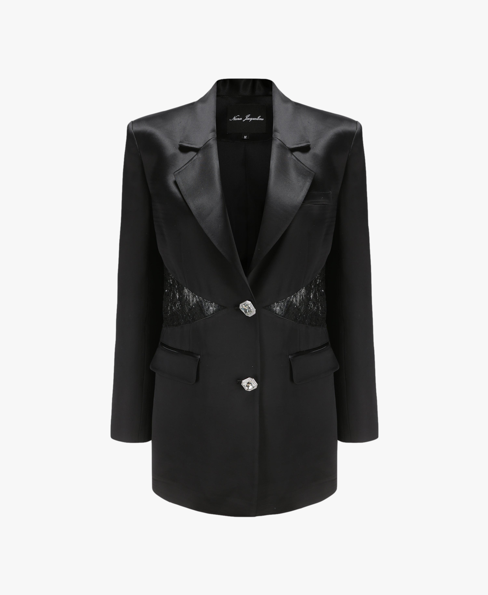 Black Liliana Blazer in Black made by Nana Jacqueline