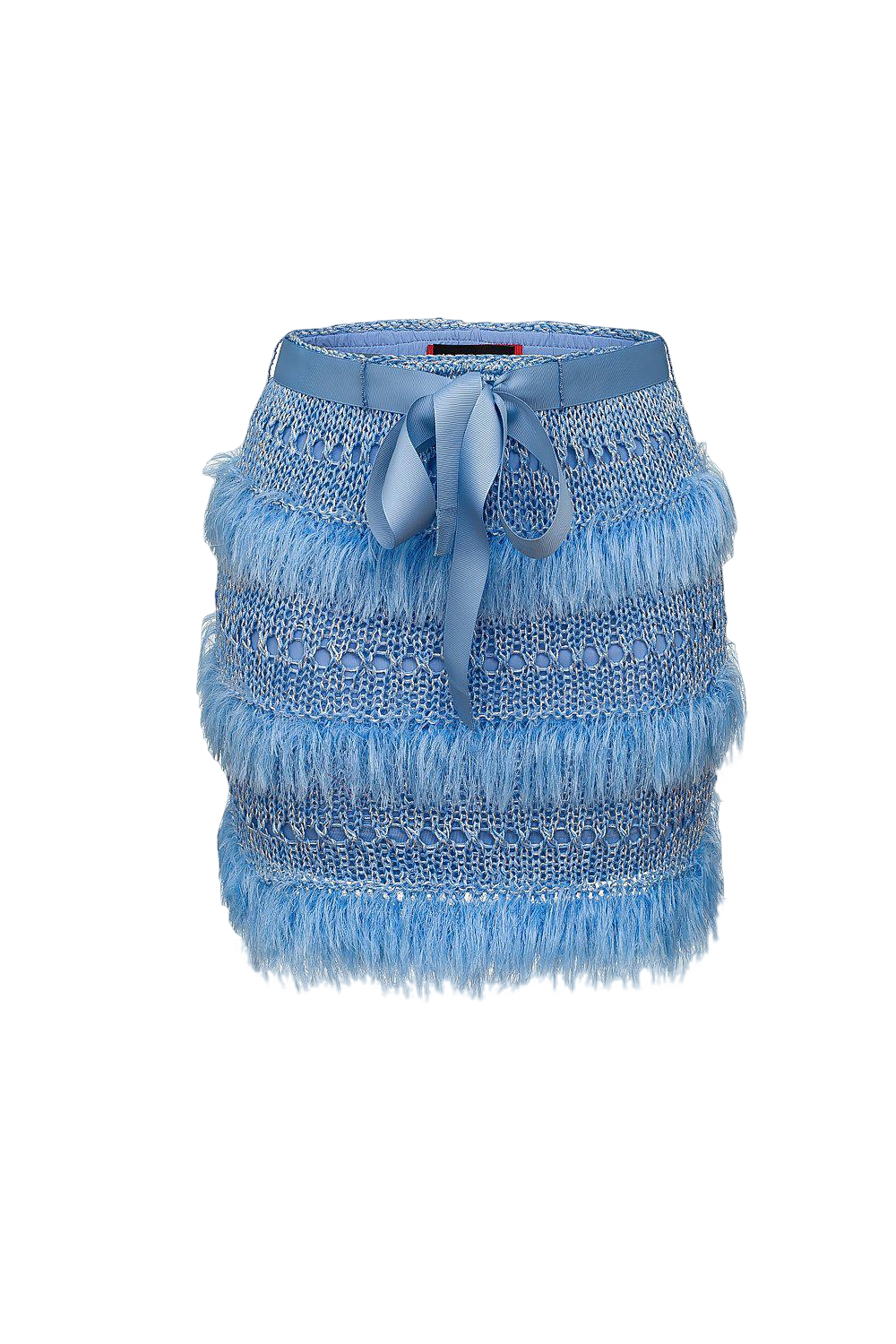 Shop Andreeva Blue Handmade Knit Skirt