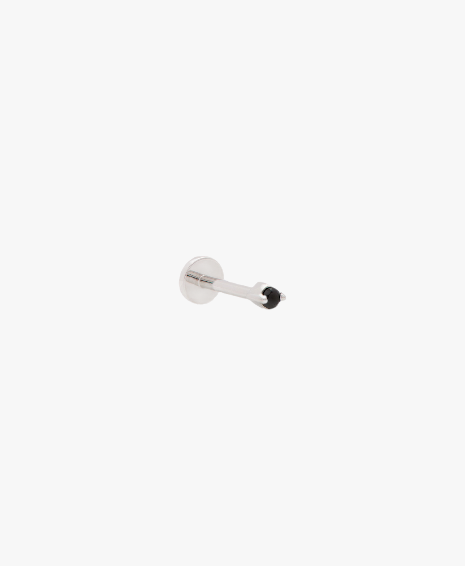 EBONY LABRET - BLACK DIAMOND & WHITE GOLD made by ENNUI