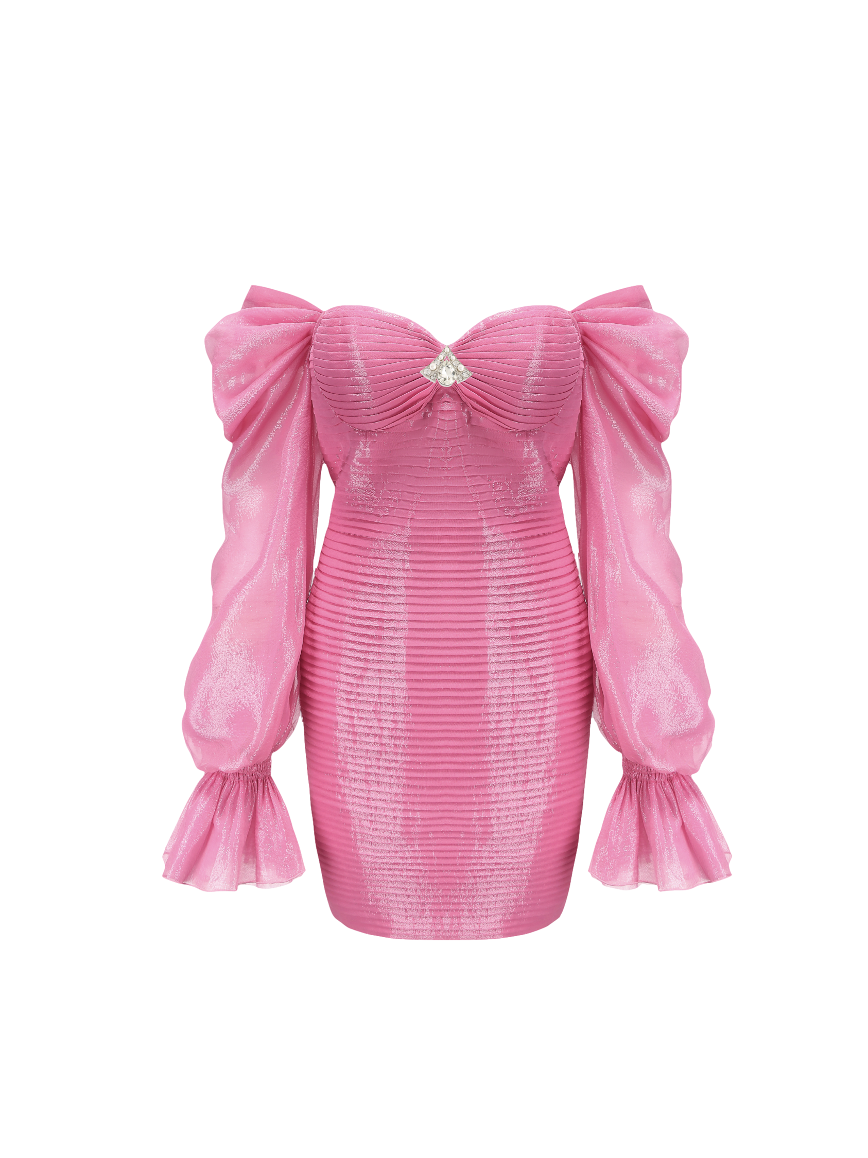 Nana Jacqueline Annabella Puff Sleeve Dress (pink) (final Sale)