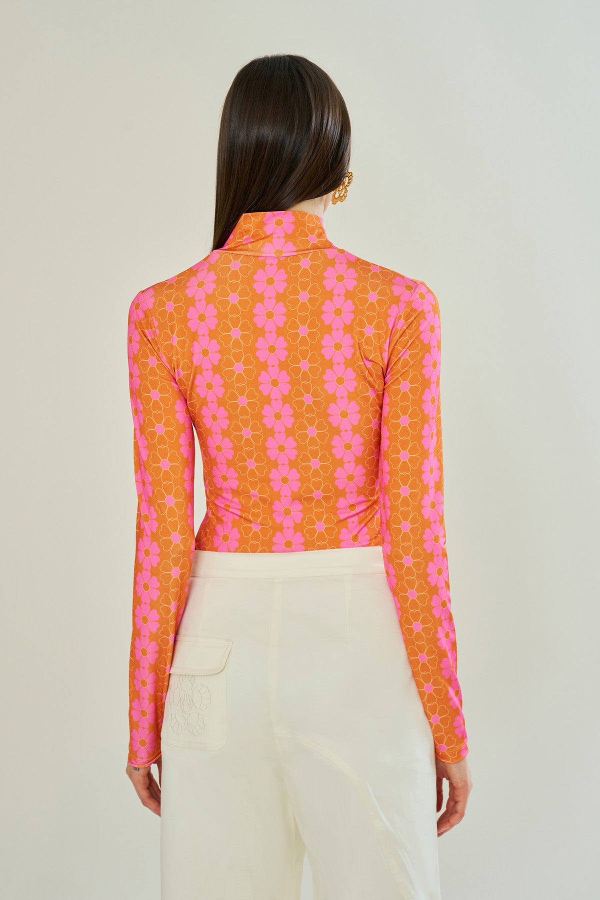 Shop Declara Blooming Sunset Orange Top