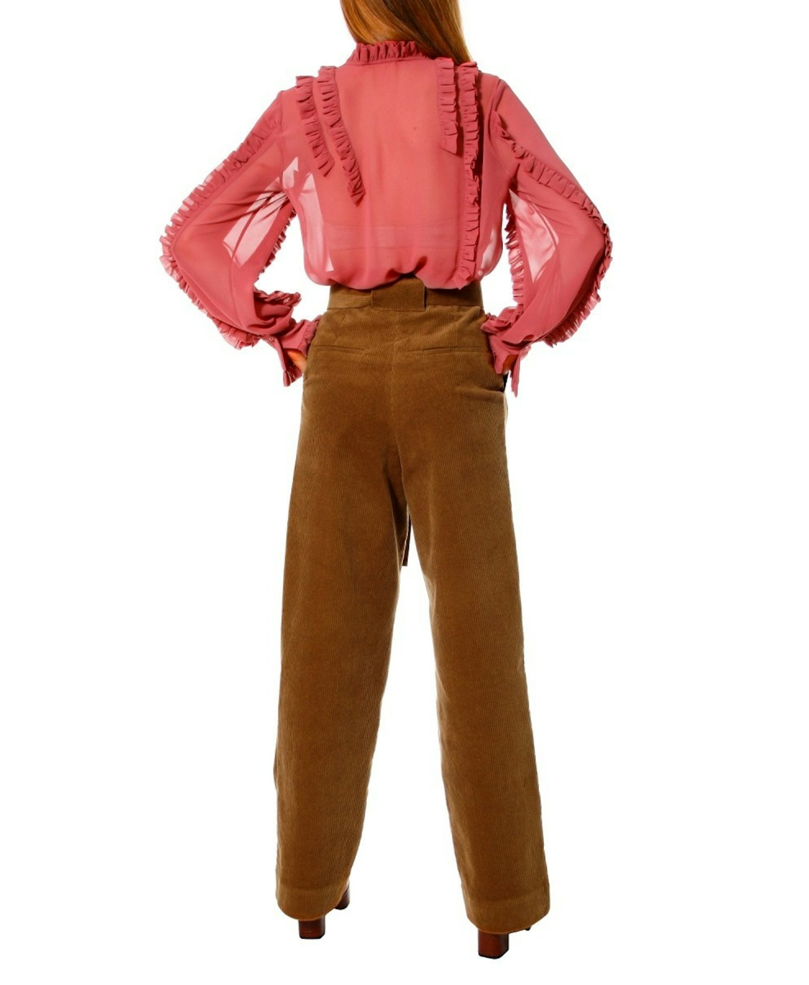 Blouse Marley Old Rose in Red made by HALEWSKI