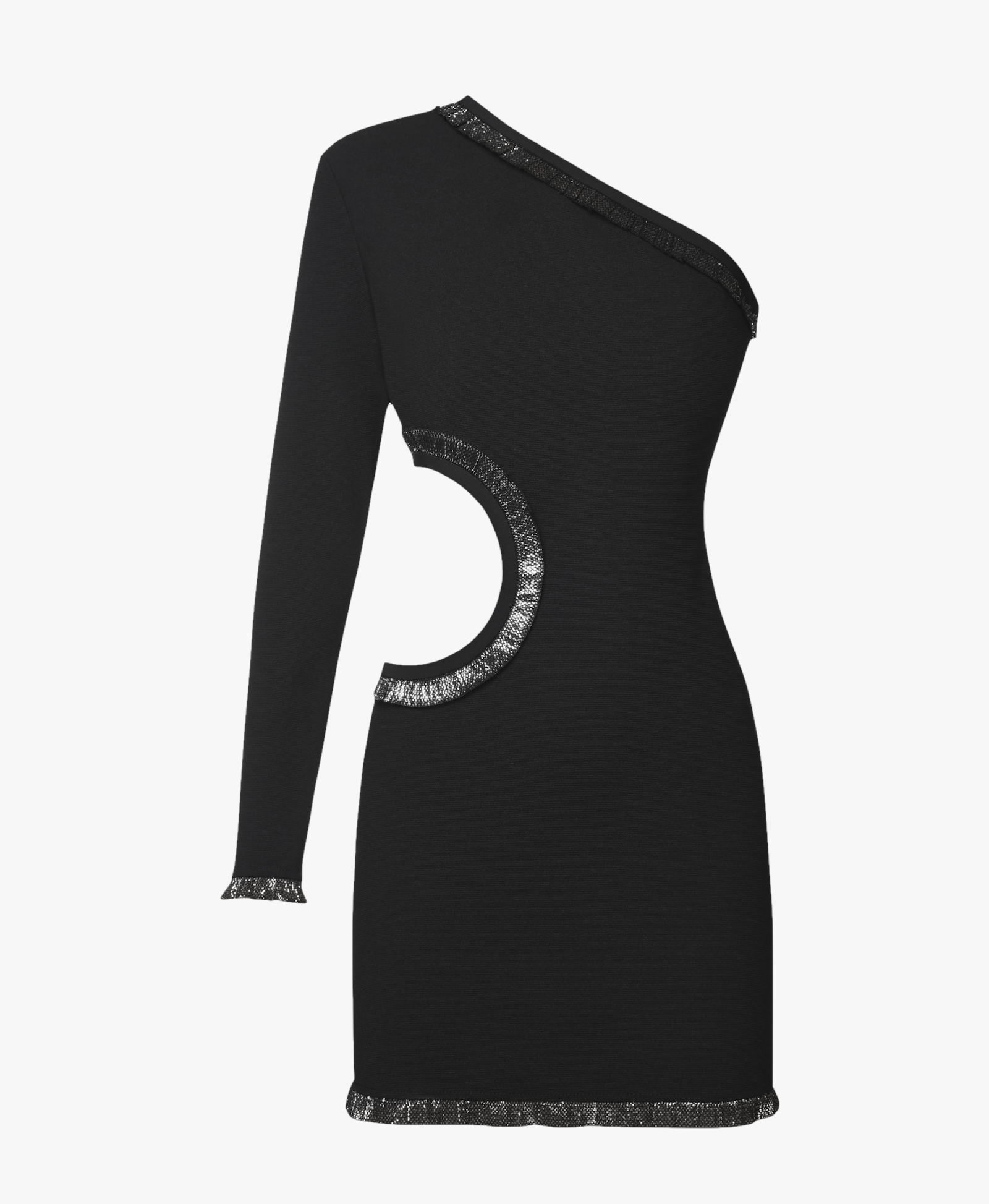 METALLIC LACE-TRIMMED DRESS made by KEBURIA