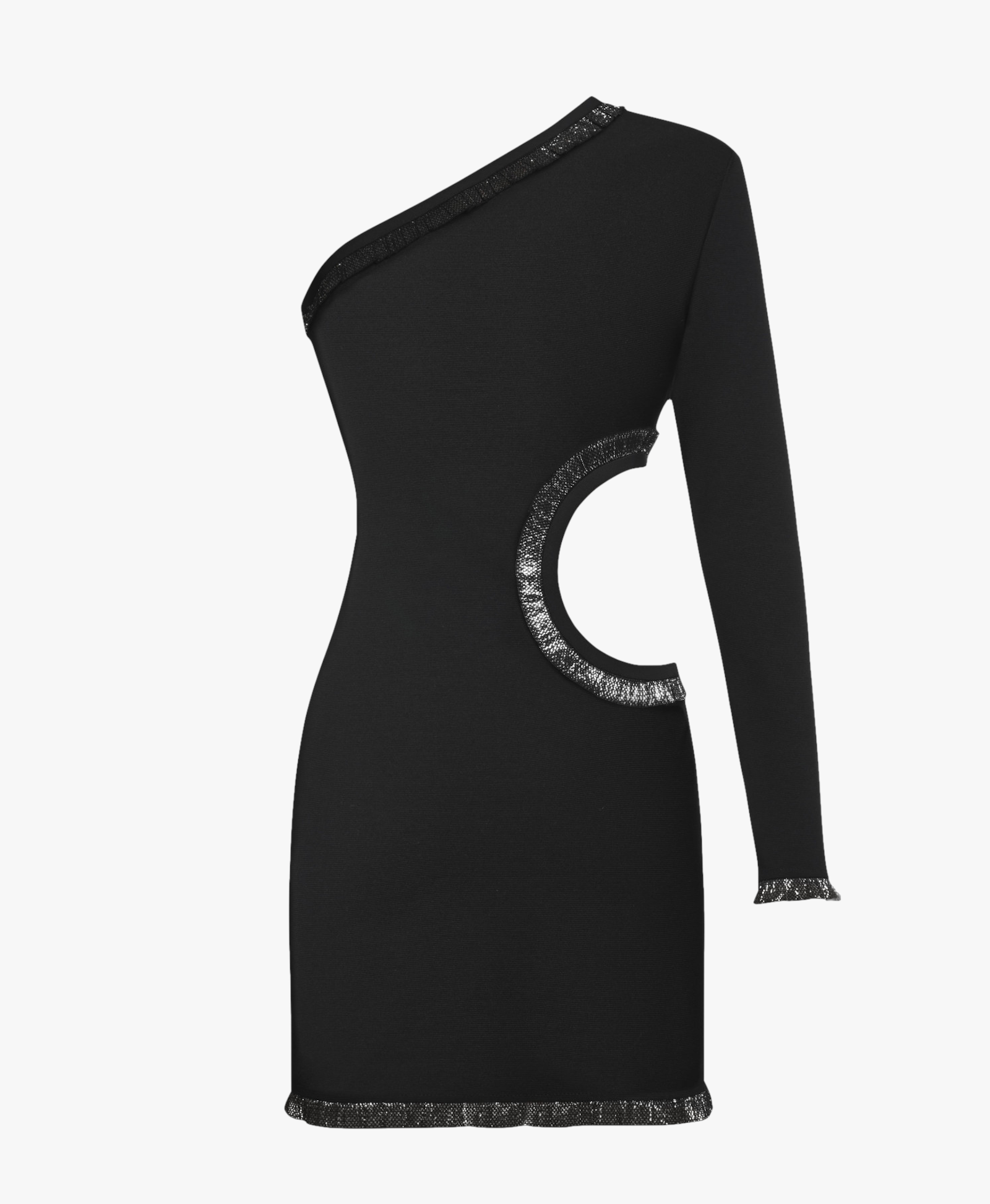 METALLIC LACE-TRIMMED DRESS made by KEBURIA