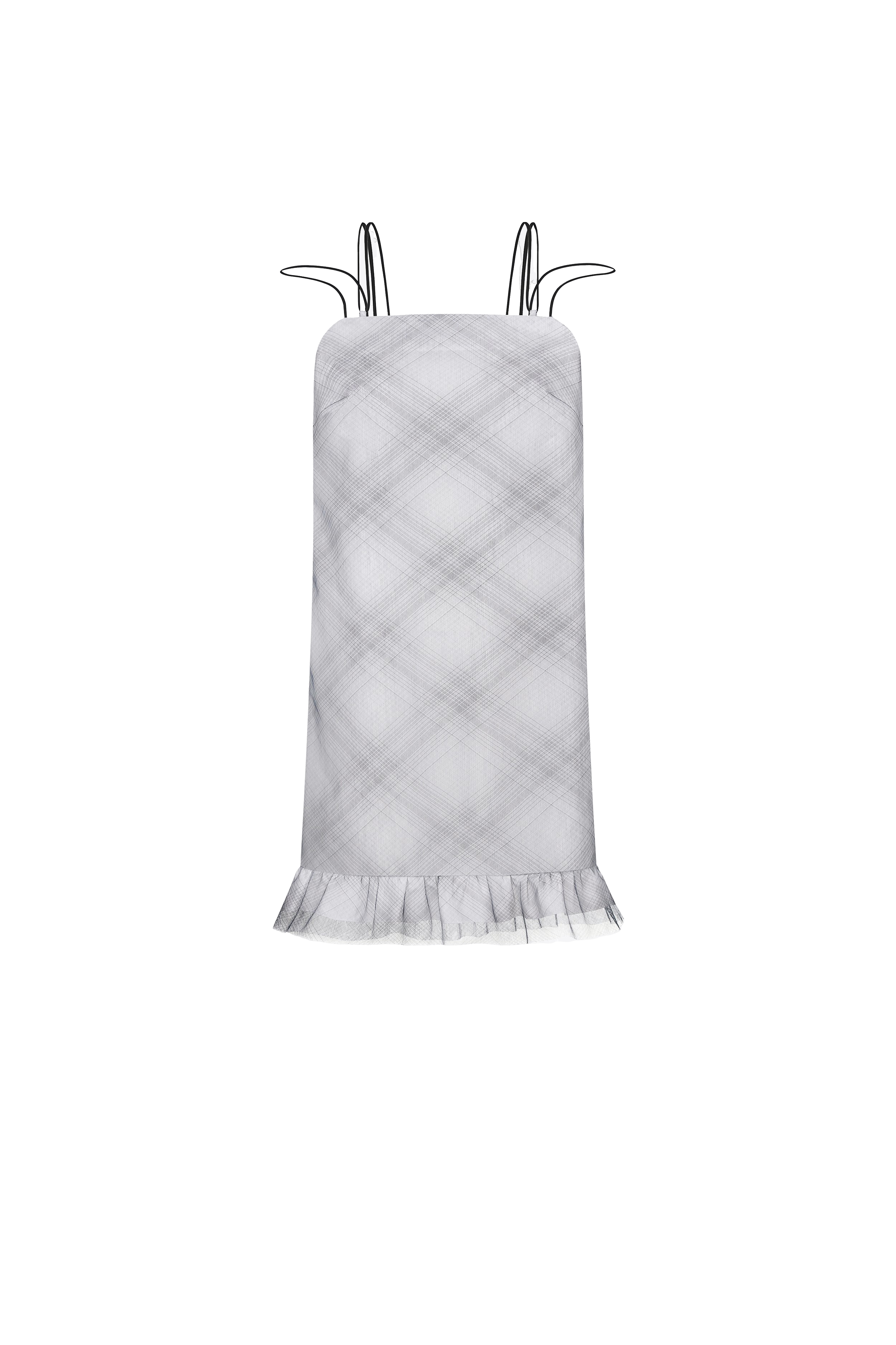 Innna Net Dress In White