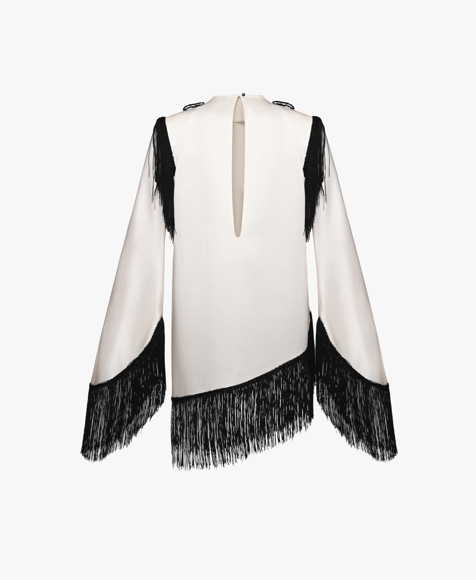 Fringed mini dress made by Maria Kokhia