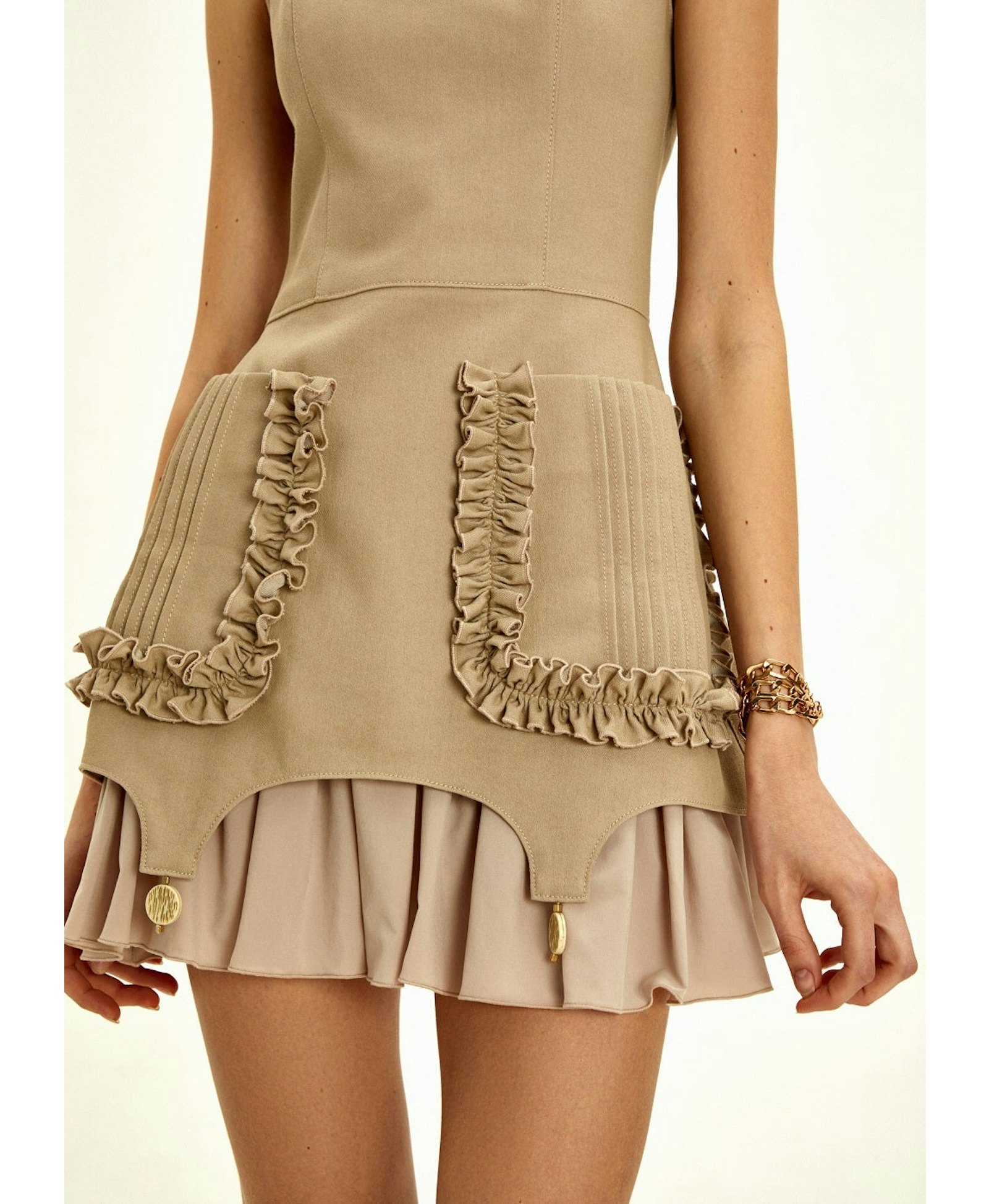 Beige Romantic Dress made by Guranda