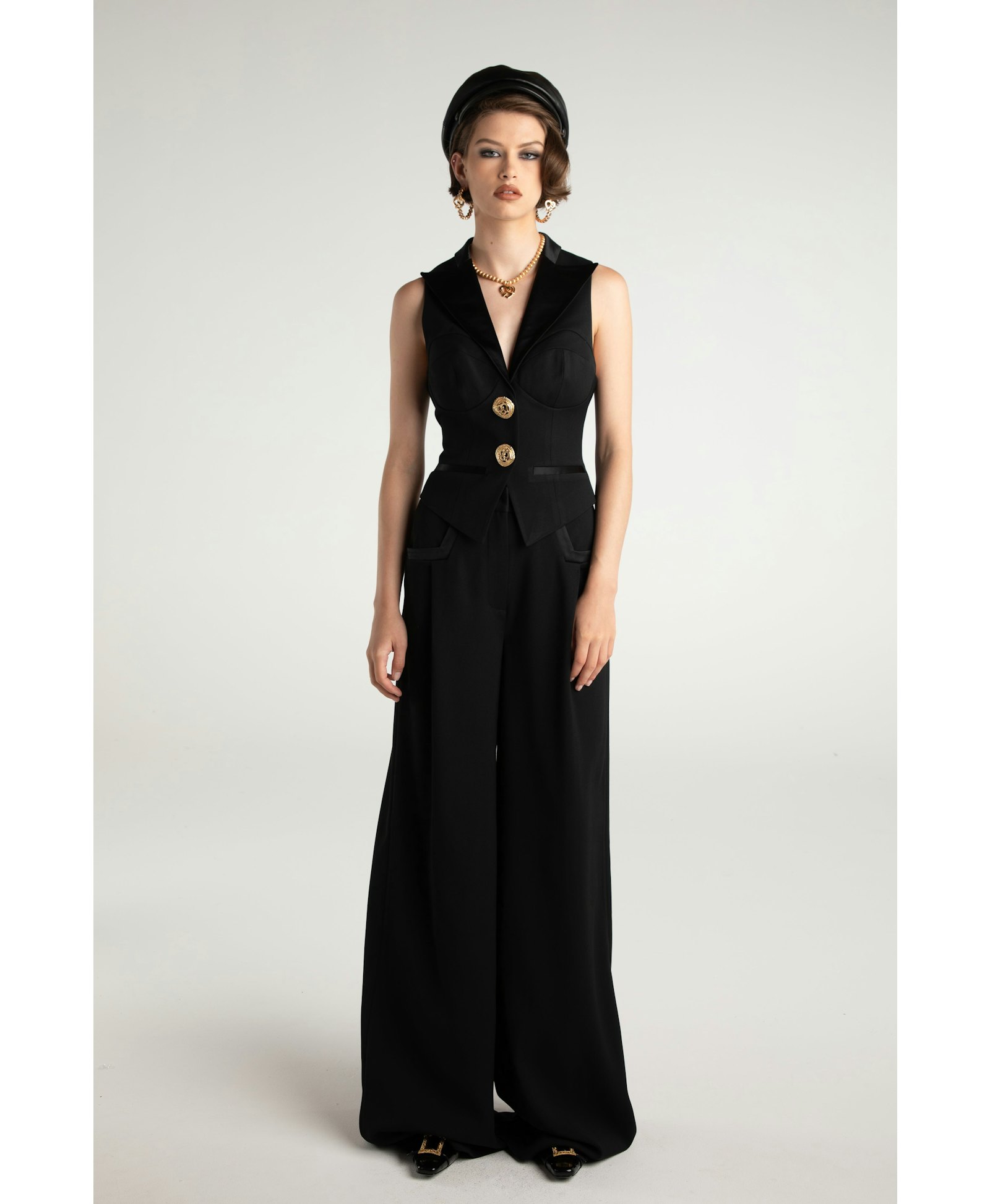 Diana Vest (Black) in Black made by Nana Jacqueline