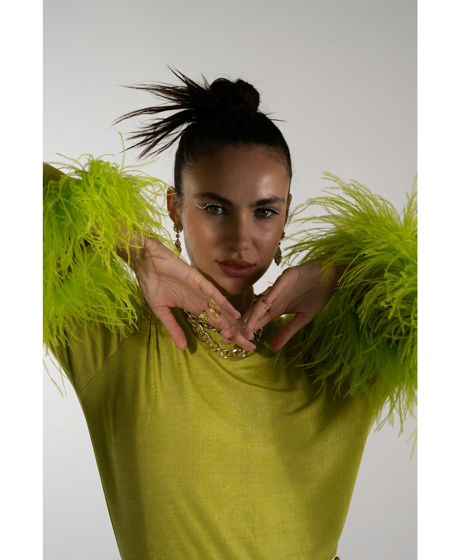 Ella Green Mini Dress made by Lora Istanbul