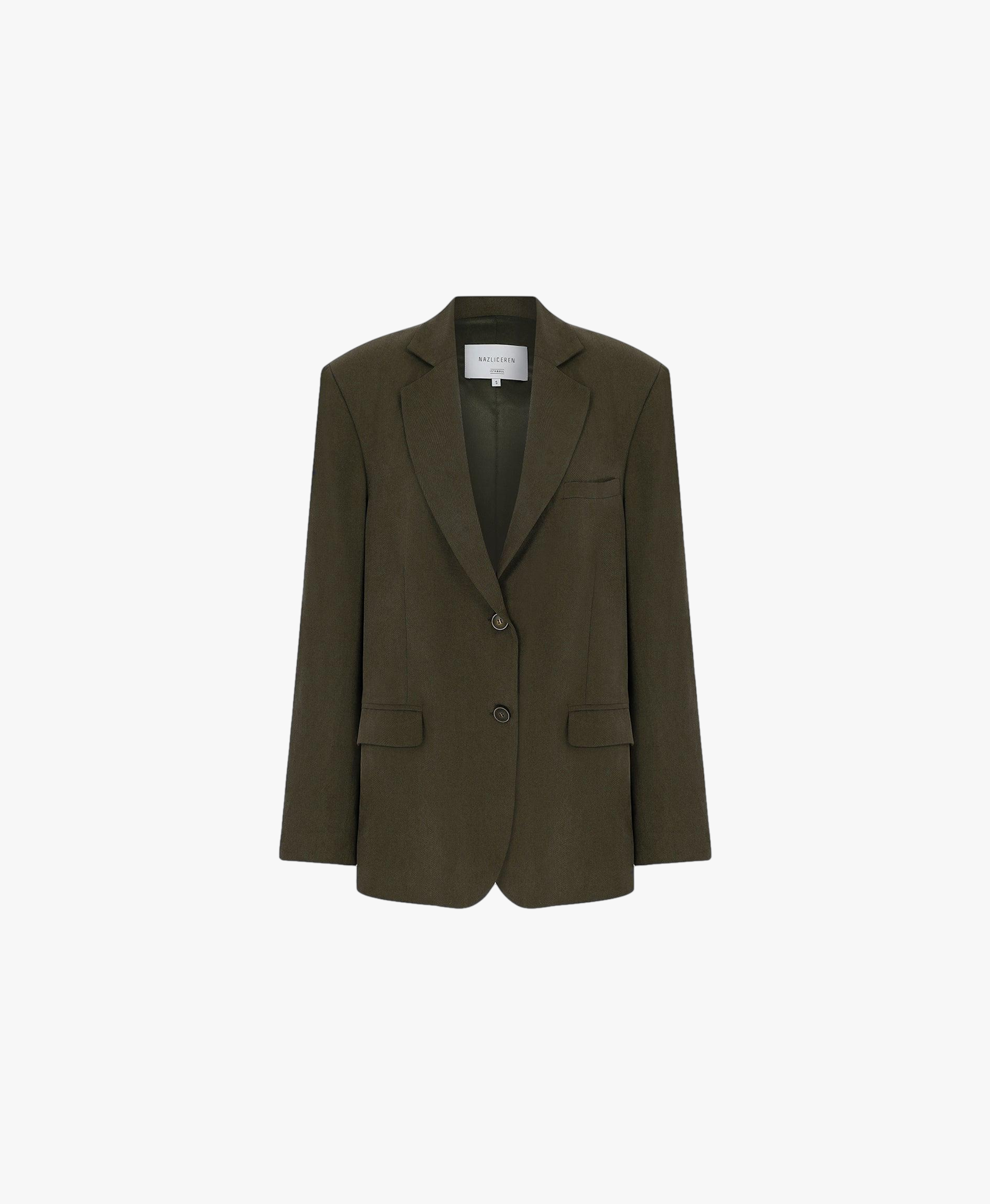 Boxy Oversize Blazer in Khaki made by Nazli Ceren