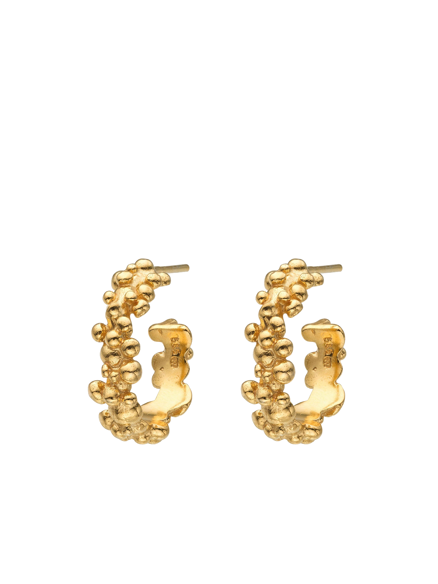 Eva Remenyi Céleste Deux Small Hoop Earrings 14 Ct Gold