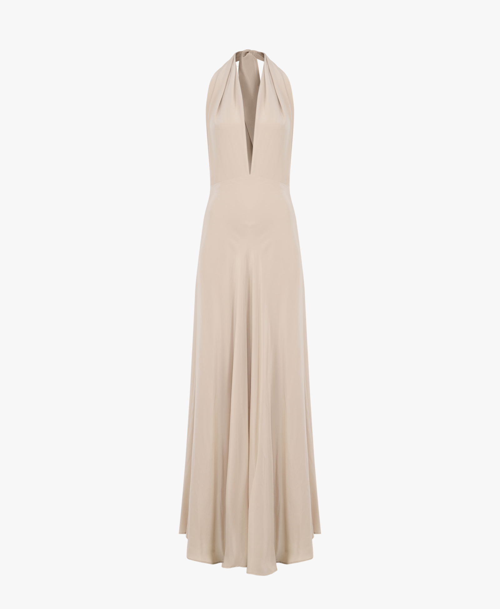 Silk backless dress - Charming beige made by MORACÉE