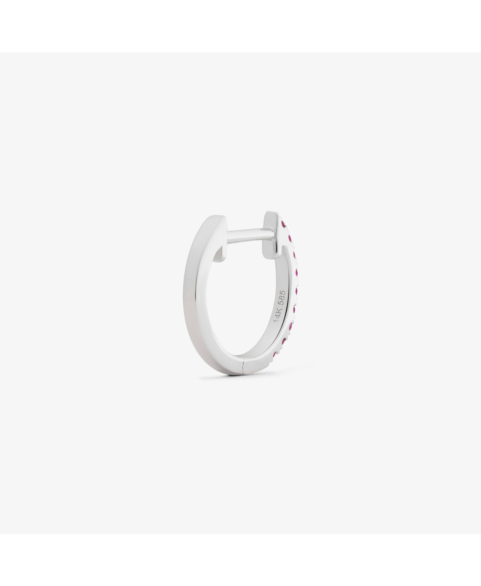HOOP PINK SAPPHIRE & WHITE GOLD - 10mm made by ENNUI