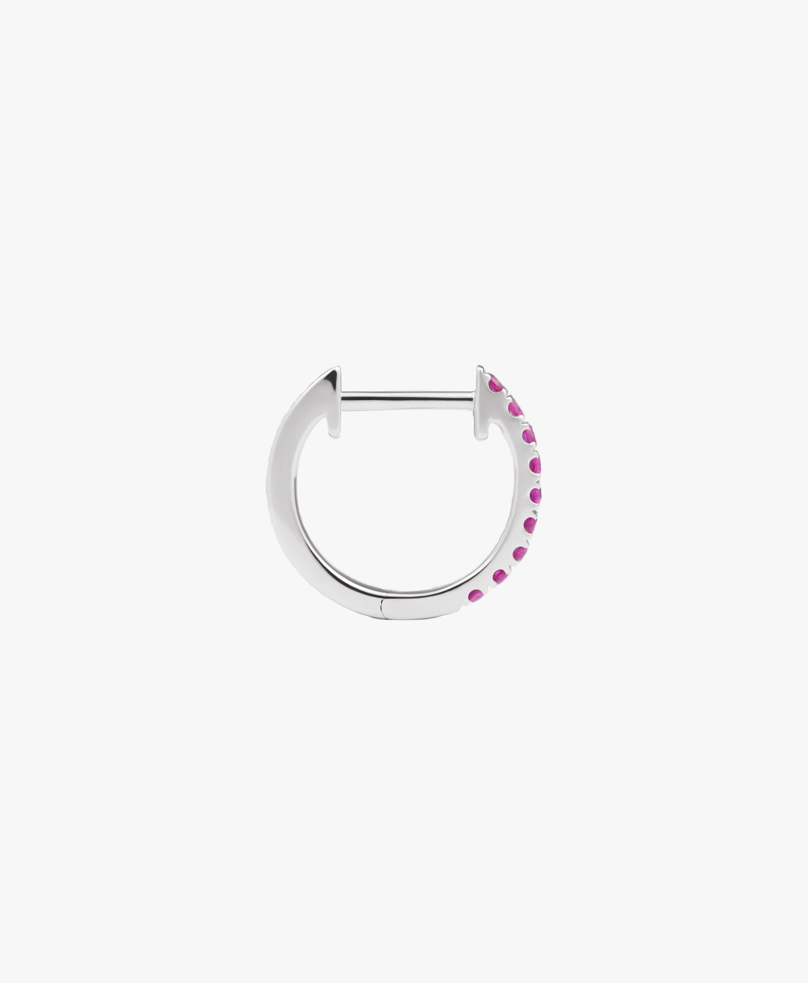 HOOP PINK SAPPHIRE & WHITE GOLD - 10mm made by ENNUI