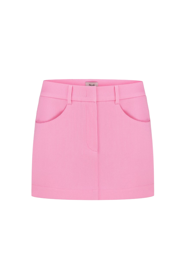 Shop Nué Waffle Mini Skirt In Pink