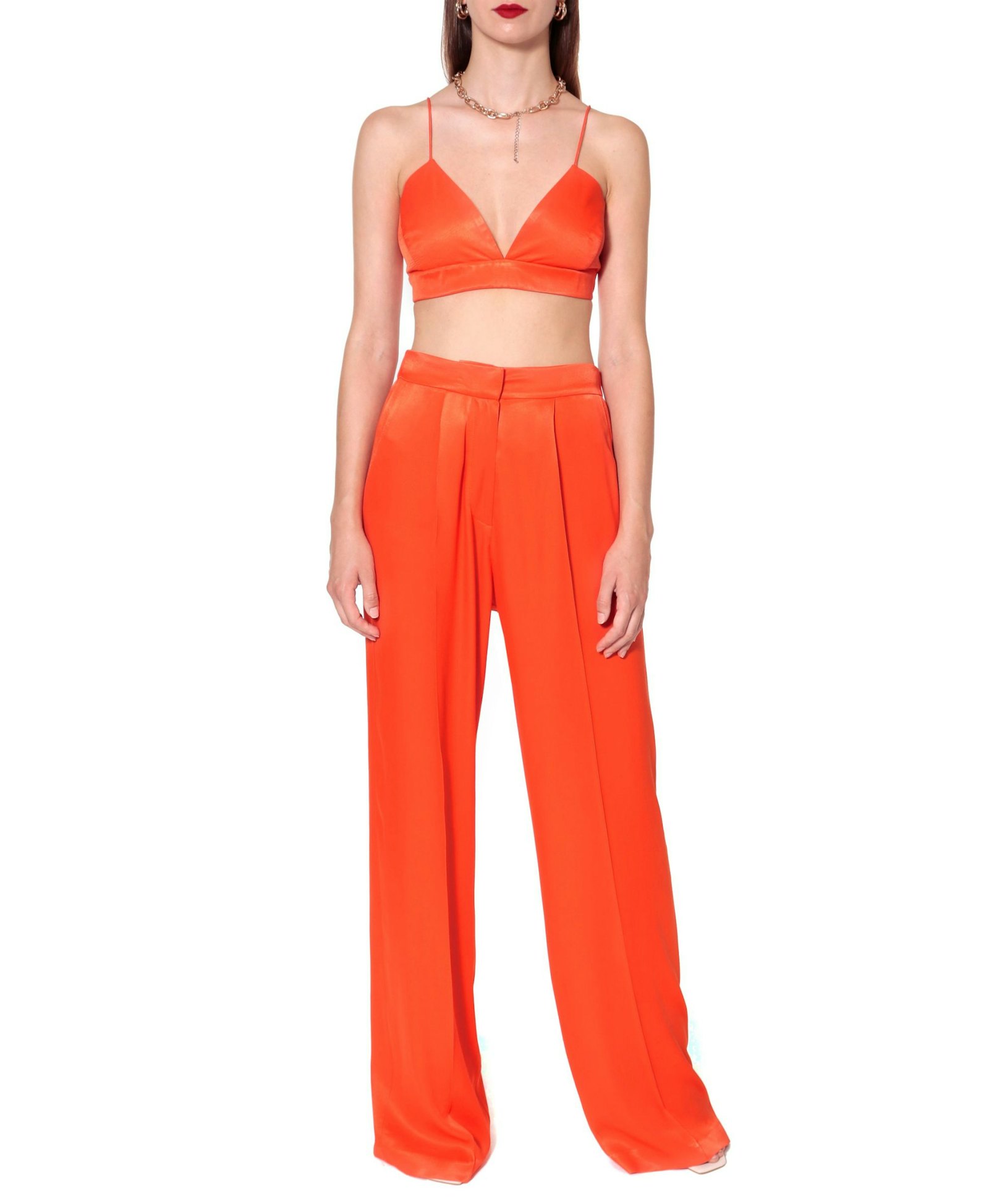 Trousers Jessie Satin Nasturtium made by HALEWSKI