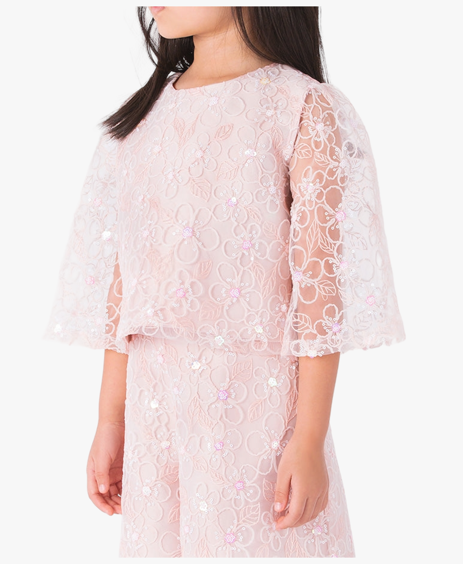 Floral Embroidered Lace Outfit | 2 Pieces made by Mama Luma