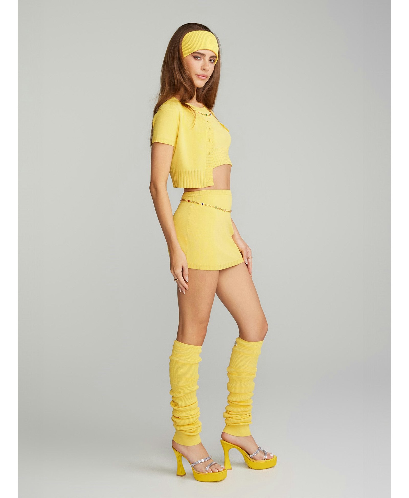 Kennedy Knit Top Set (Yellow) made by Nana Jacqueline