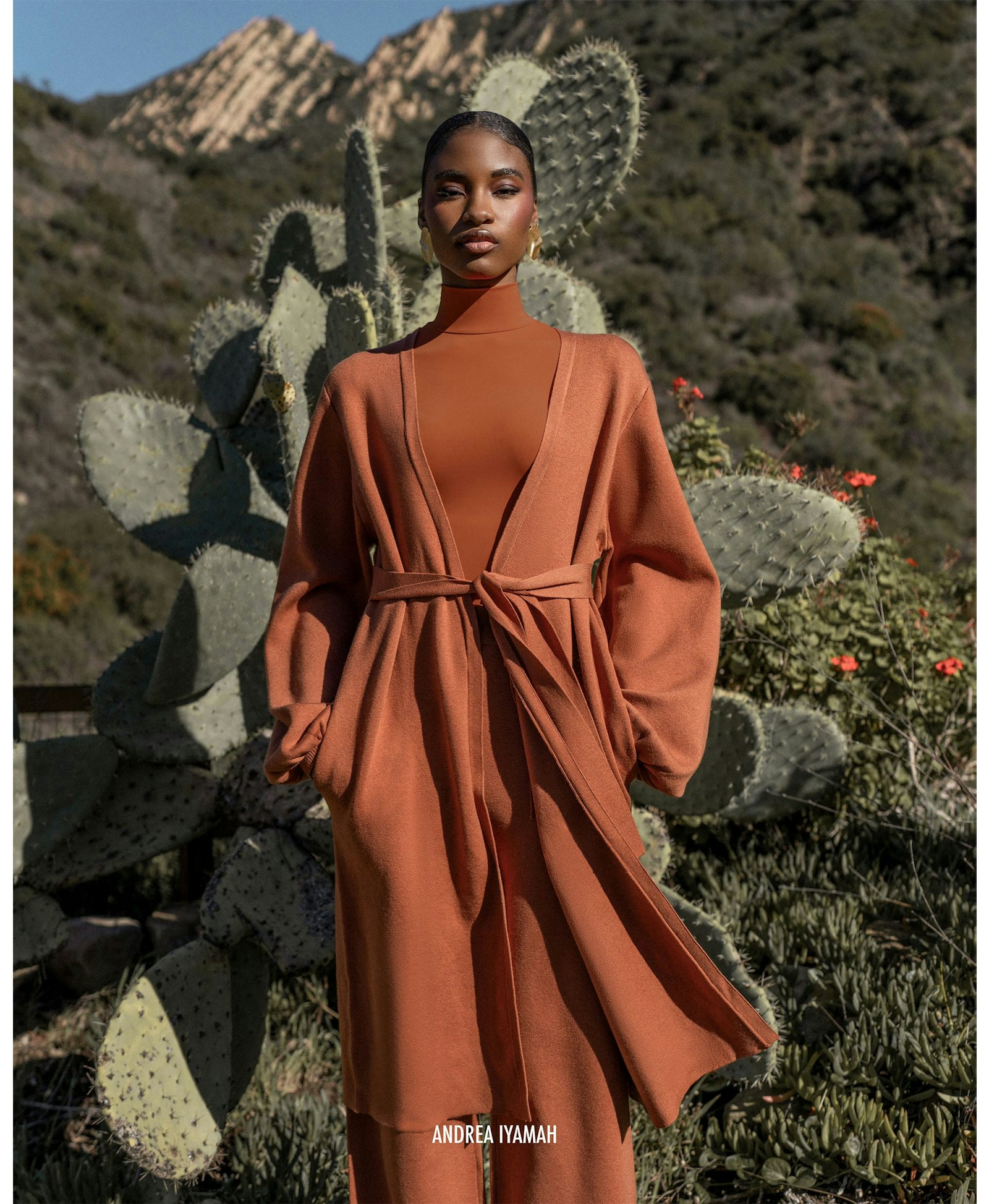 ONA KNIT CARDIGAN - PUMPKIN made by Andrea Iyamah