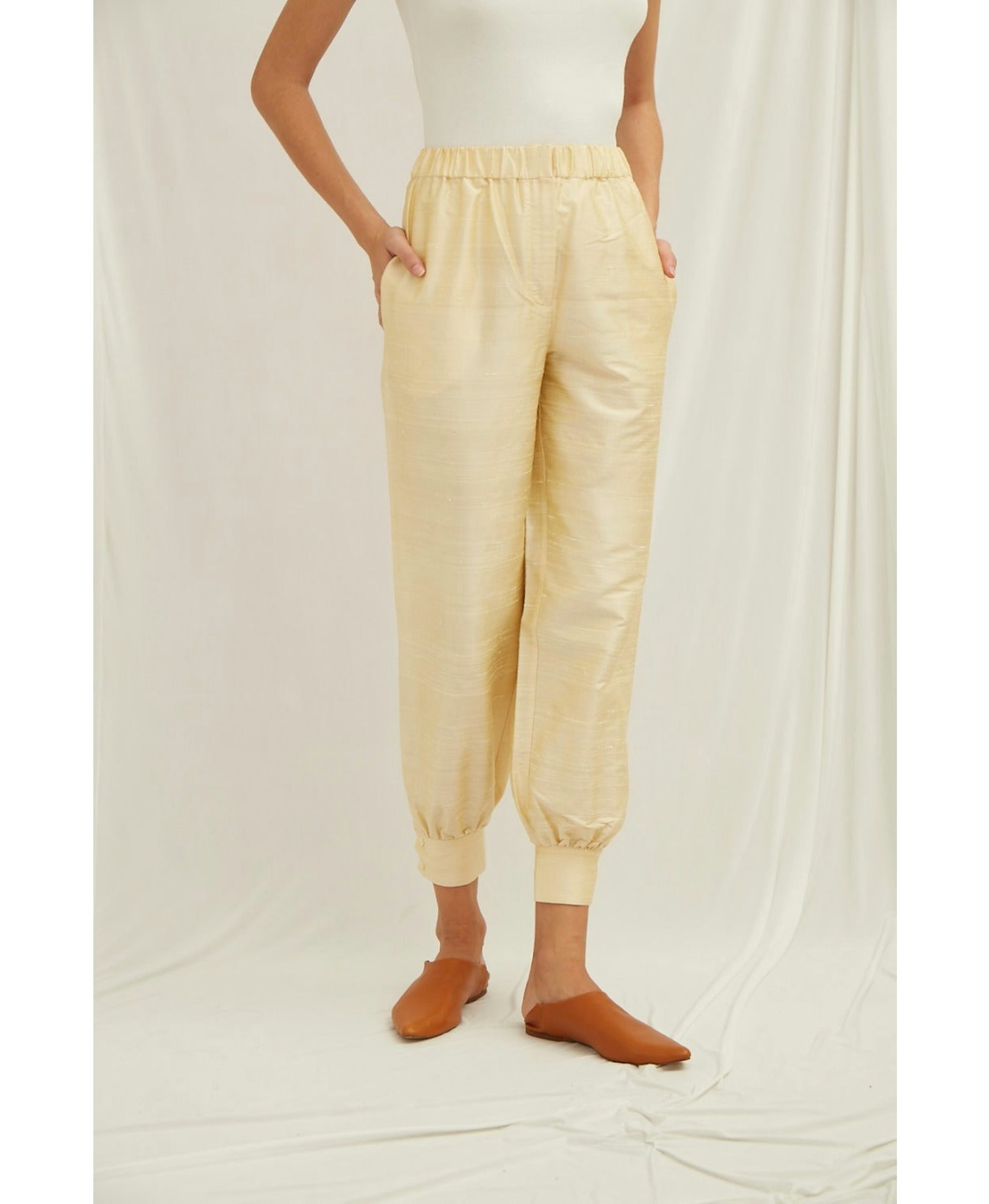 Gemna Silk Pants made by Nazli Ceren