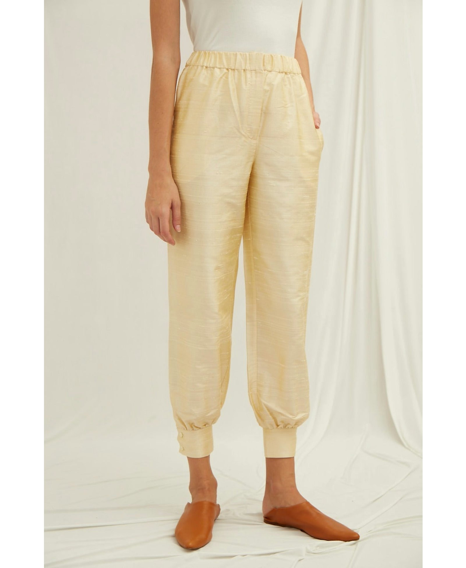 Gemna Silk Pants made by Nazli Ceren