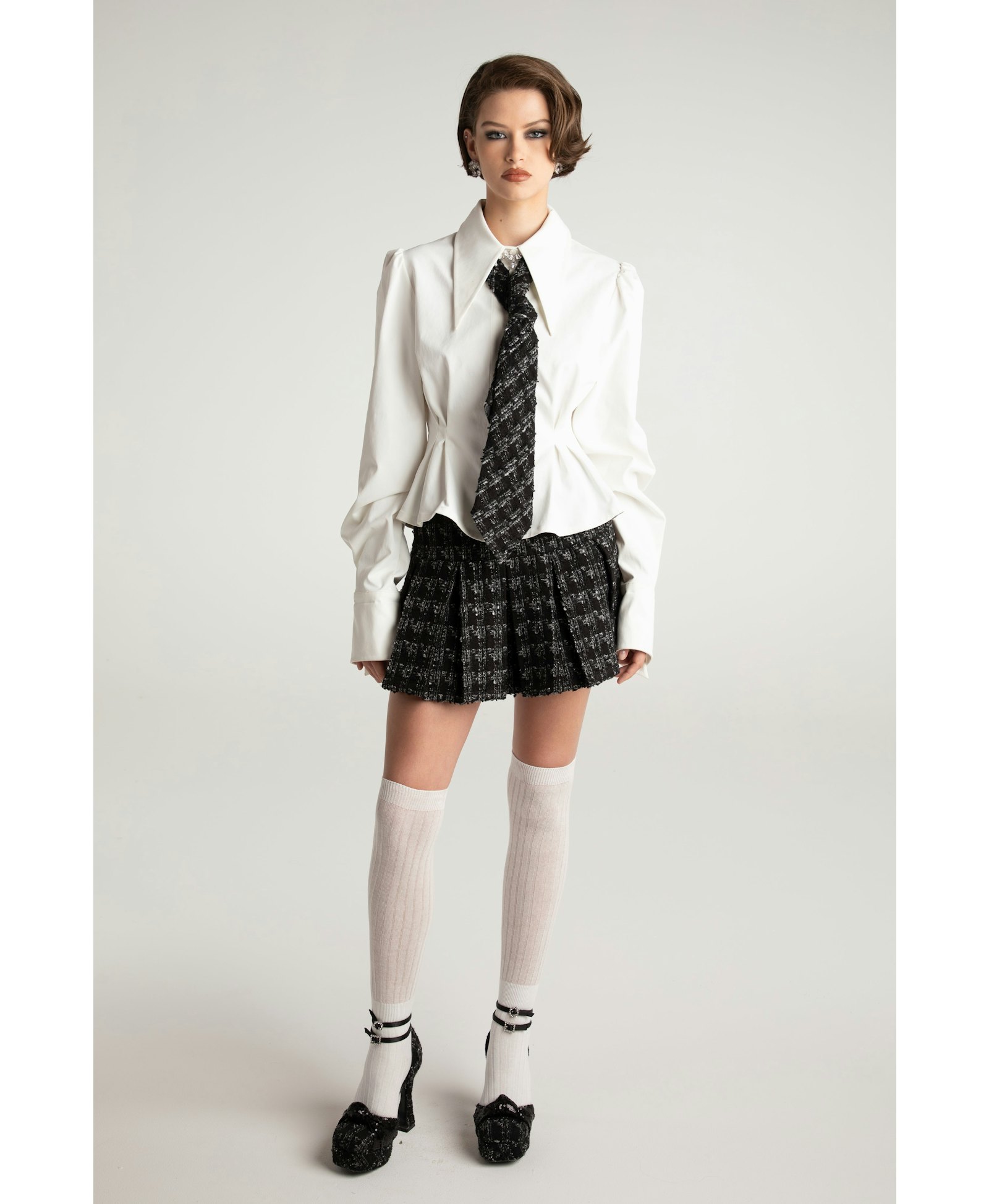 Kensie Top + Tie in White made by Nana Jacqueline