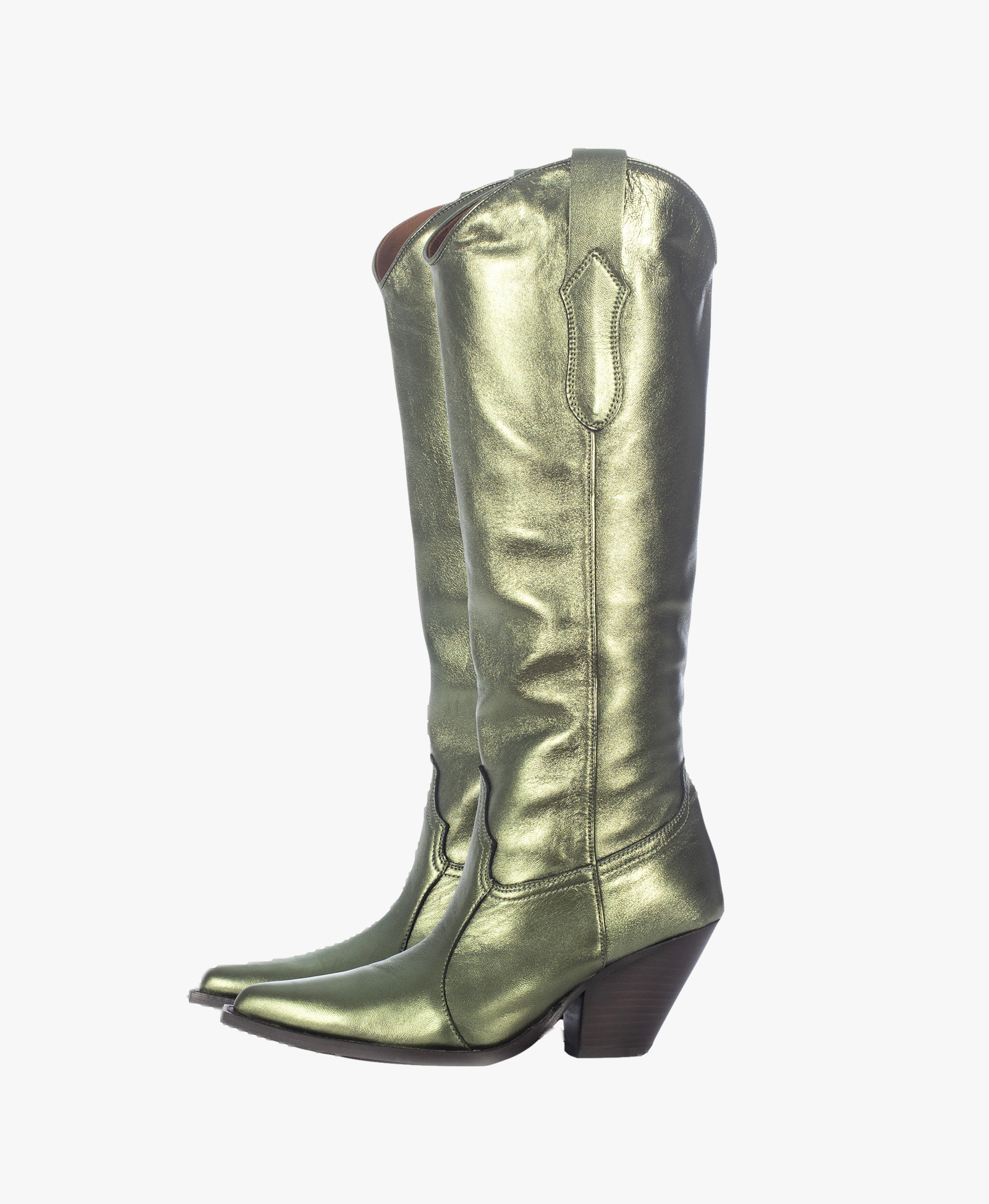 METALLIC TALL BOOTS made by Toral