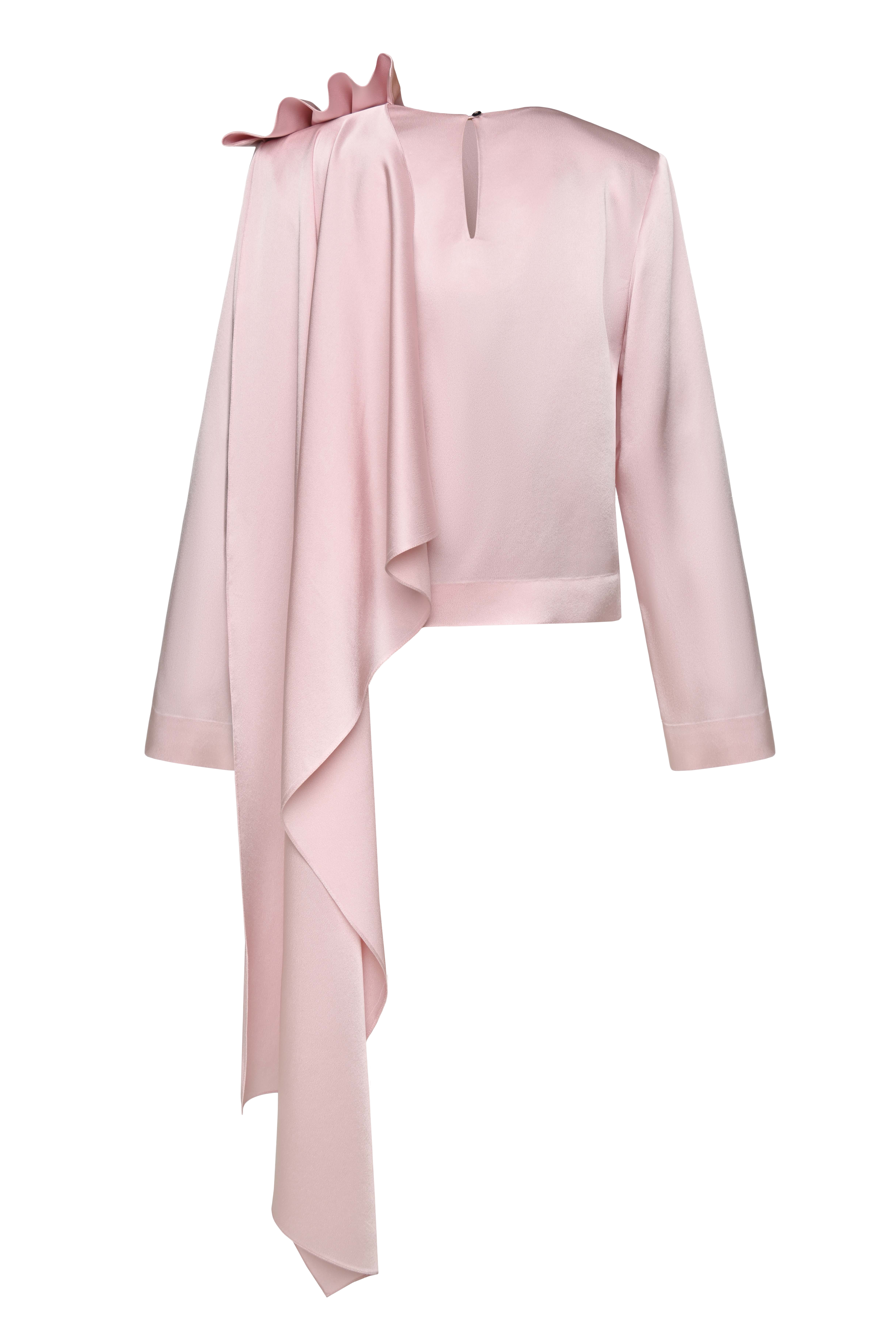 Shop Maria Kokhia Long Sleeve Draped Blouse