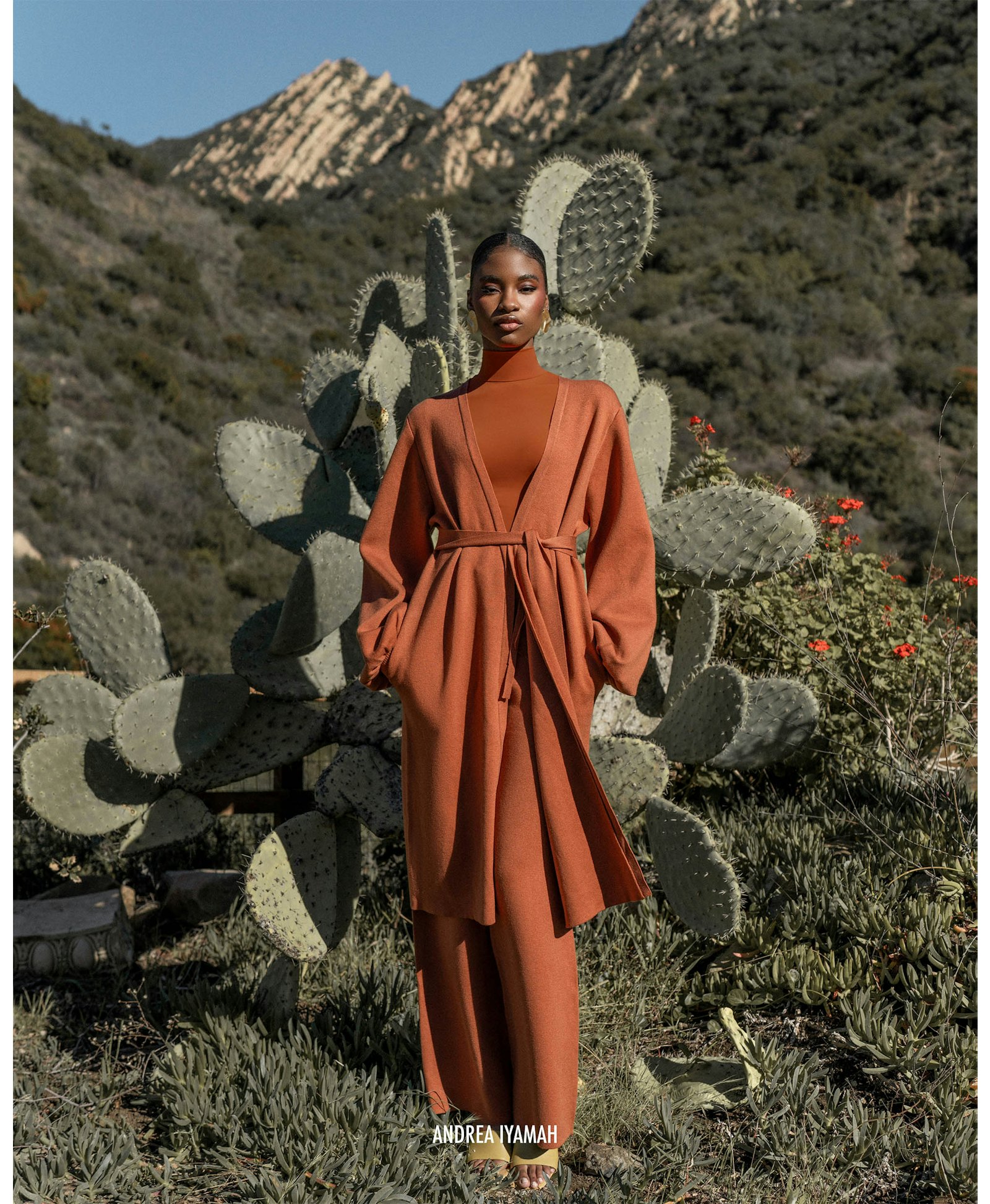 ALLY KNIT PANTS - PUMPKIN made by Andrea Iyamah