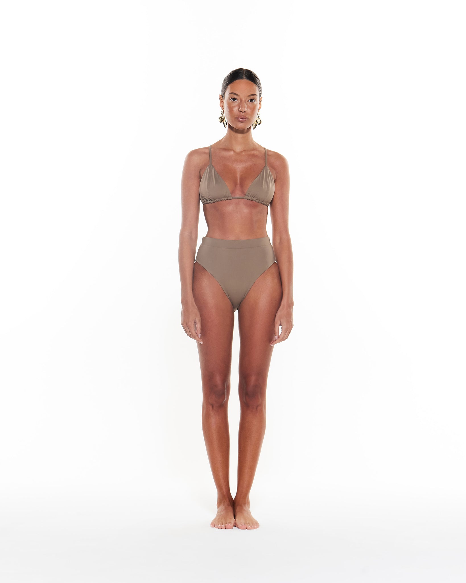 Shop Myraswim Jhane Top | Taupe In Brown