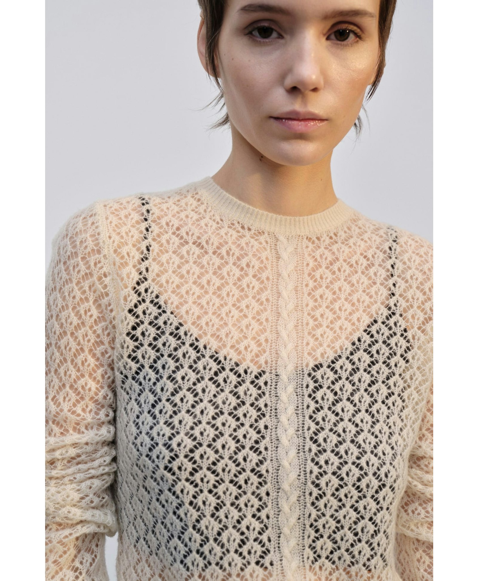 Silvia Knit Blouse - Creme made by HERSKIND