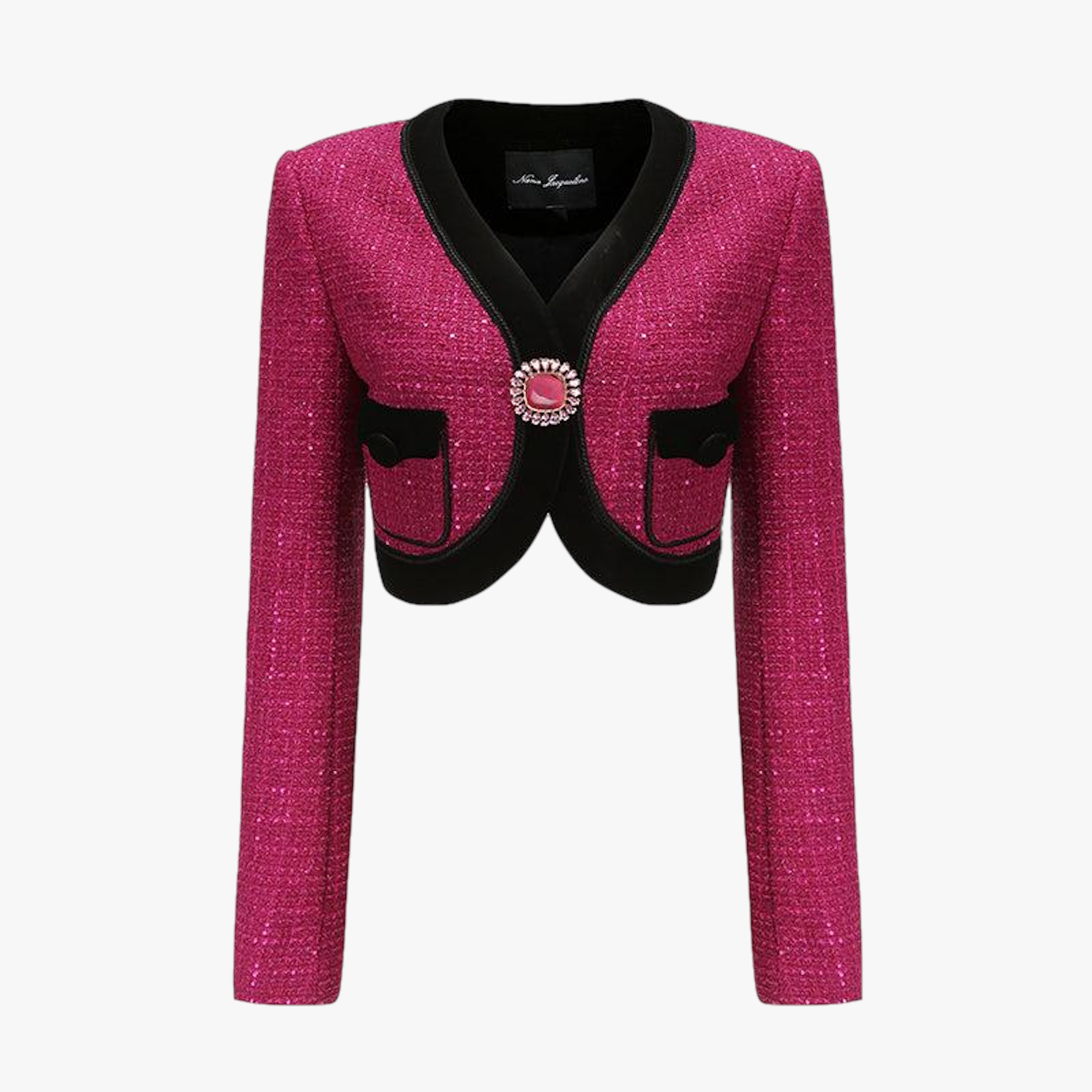 Pink Sequin Jackets Women, Channel Pink Jacket Women