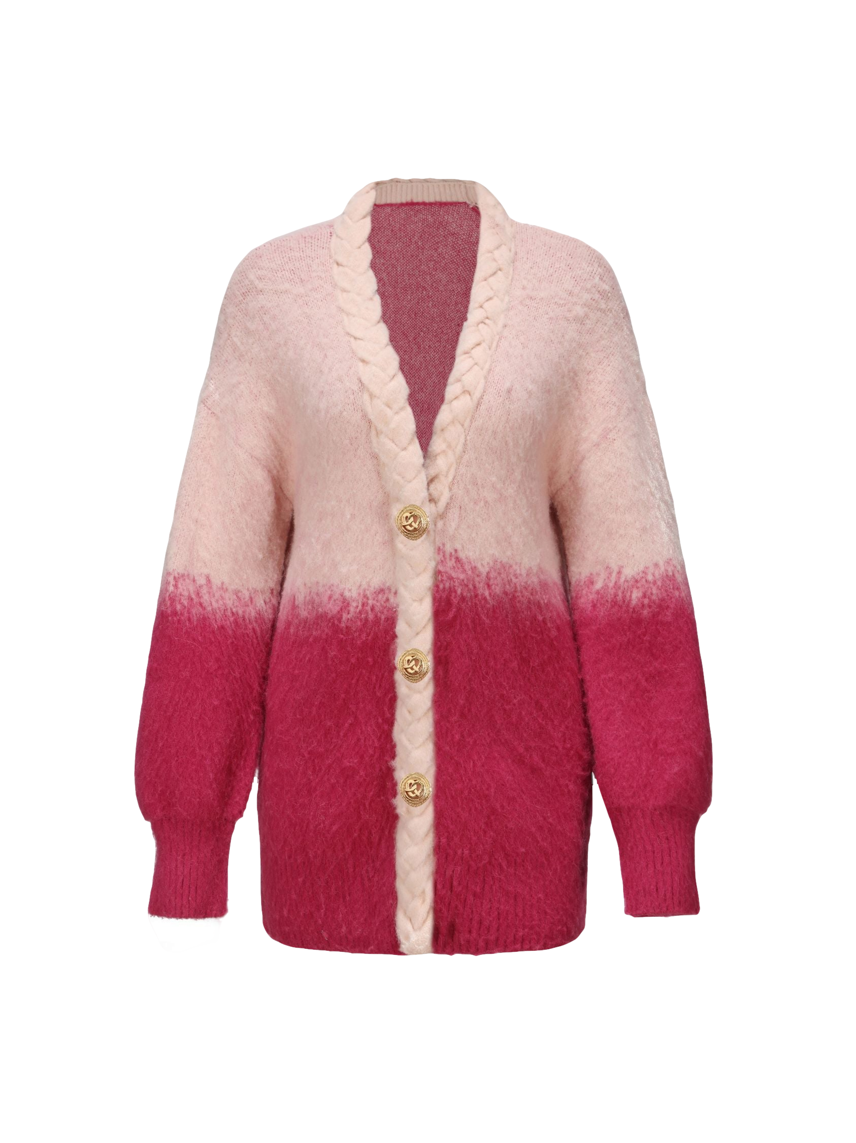 Nana Jacqueline Daphne Diamond Knit Cardigan (pink)