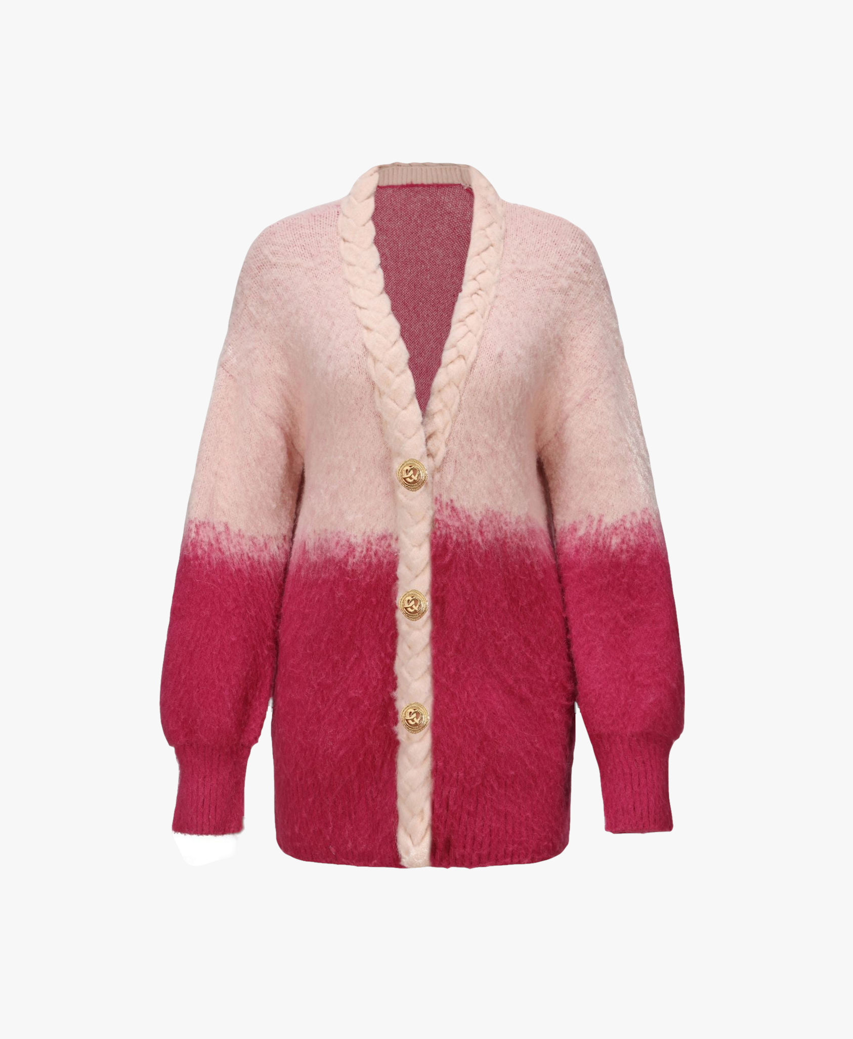 Daphne Diamond Knit Crop Cardigan (Pink) image #5