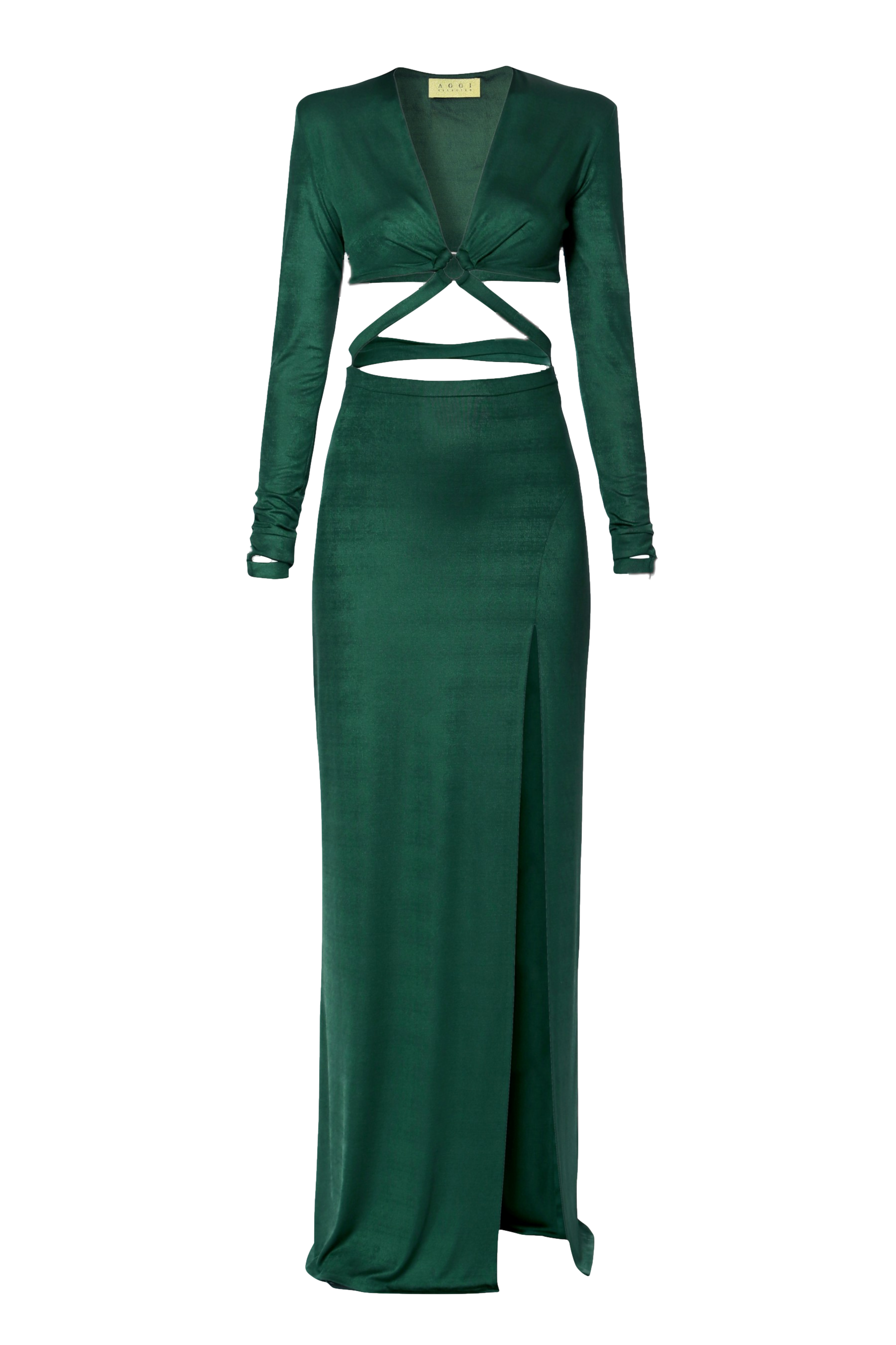Shop Aggi Dress Cassandra Deep Green