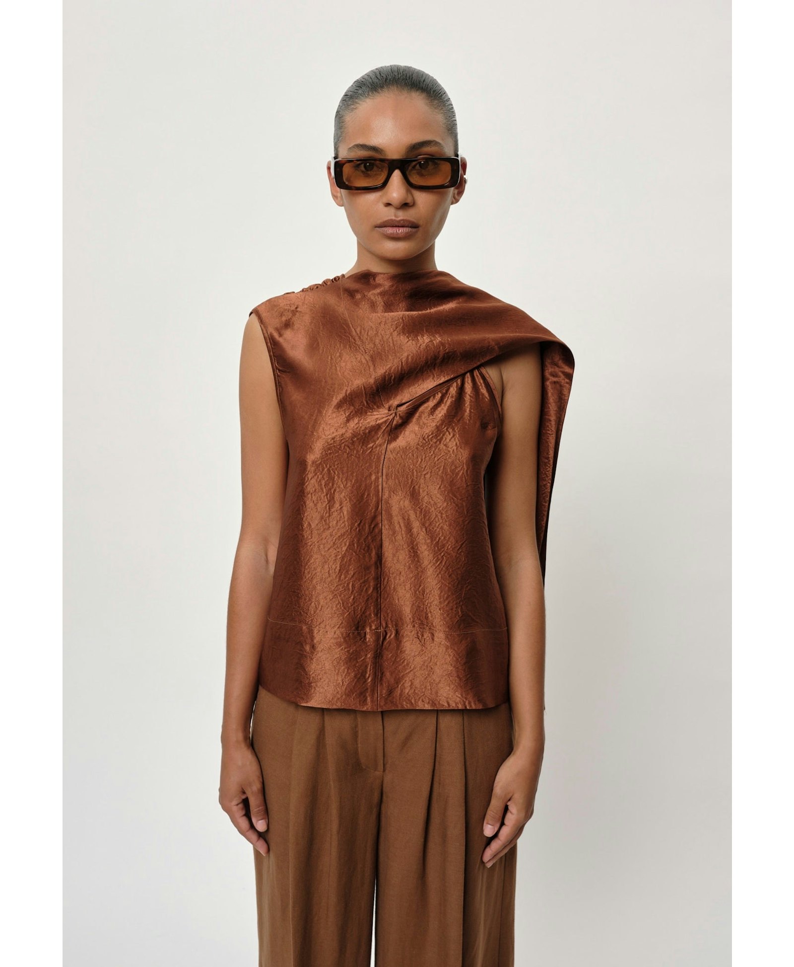 Ava Top - Toffee made by HERSKIND