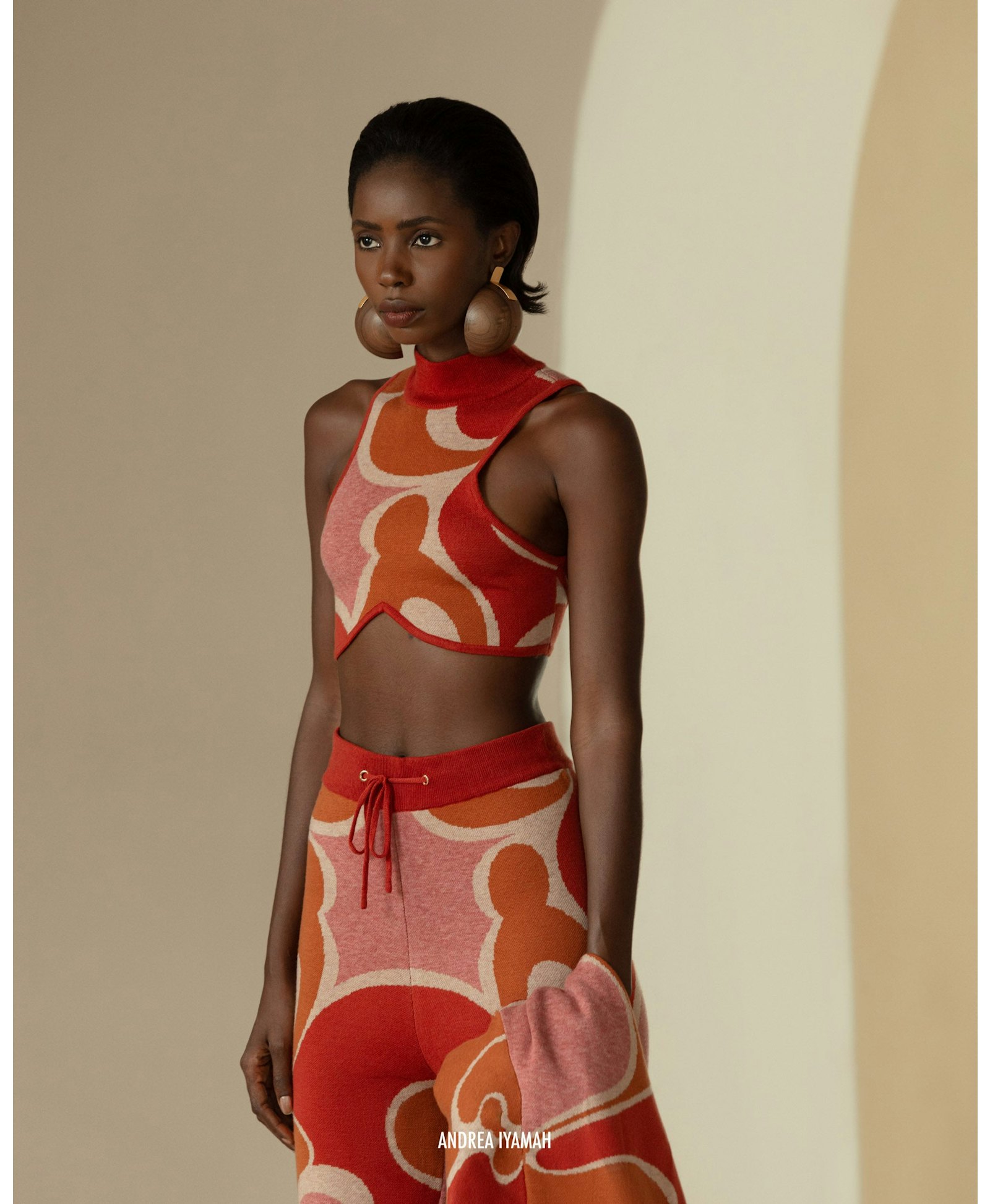 ALLY CARO PRINT KNIT TOP made by Andrea Iyamah