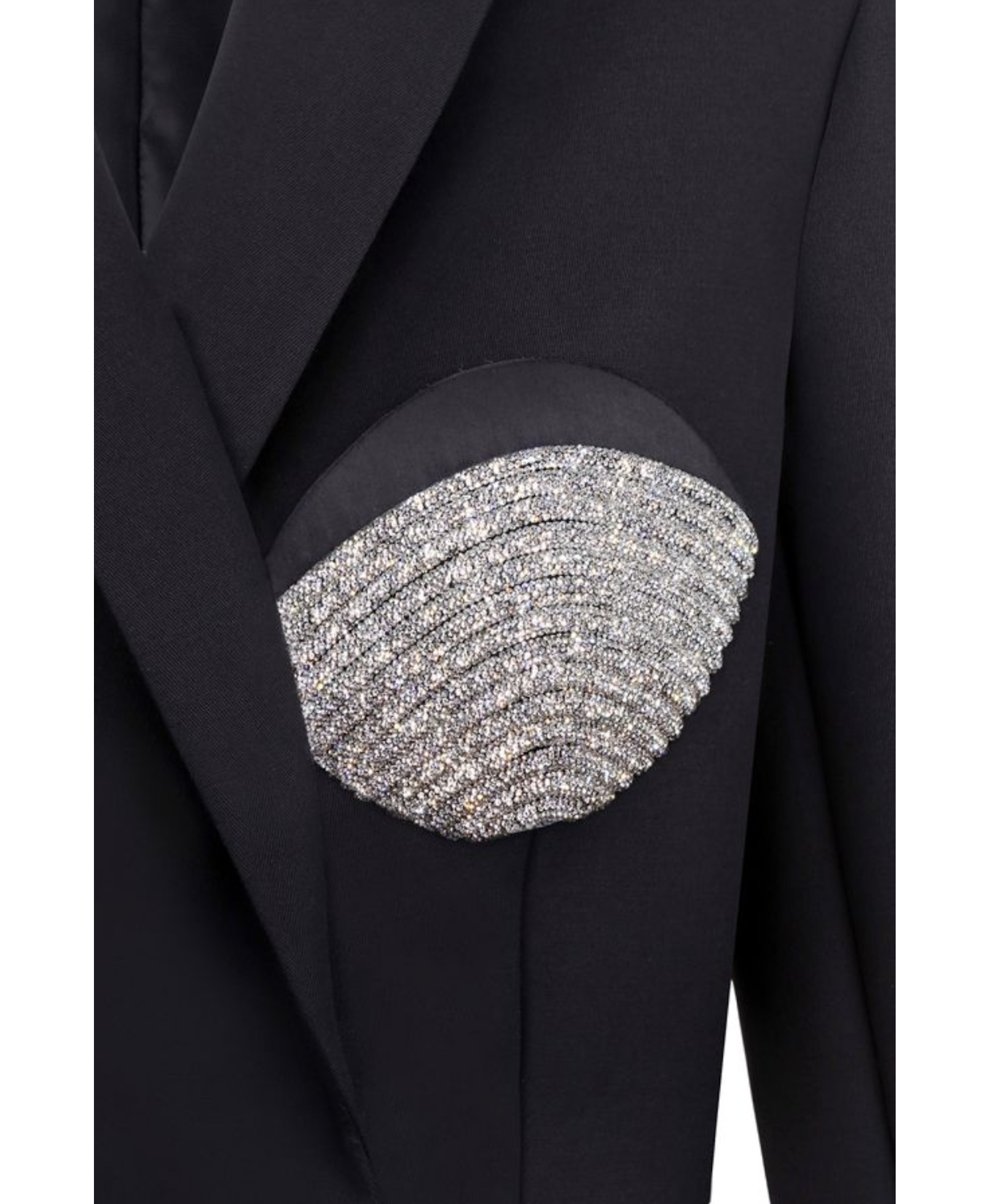 CROPPED OVERSIZED SPIRAL BLAZER in Black made by NUÉ