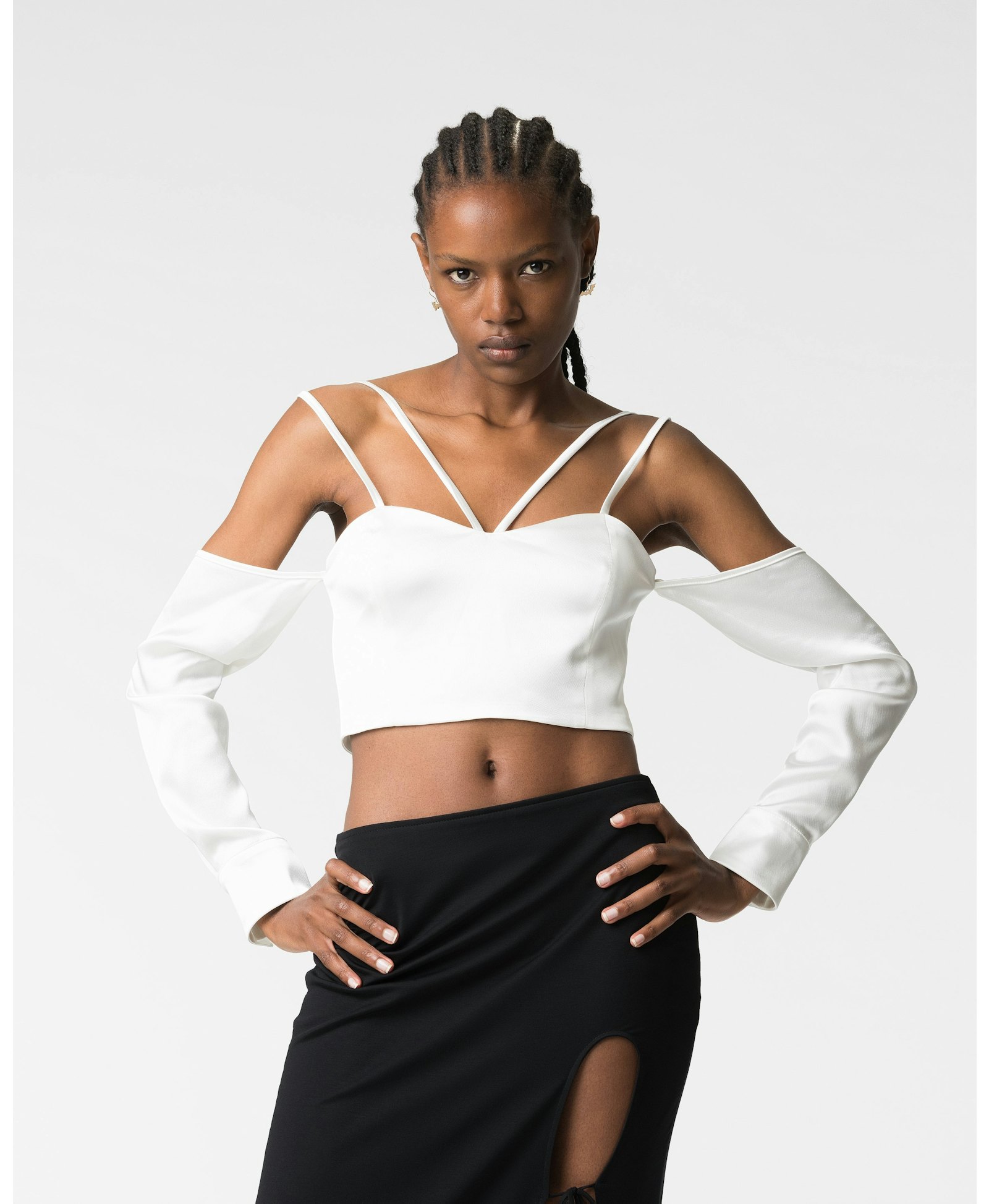 Lille short top in White made by DIVALO